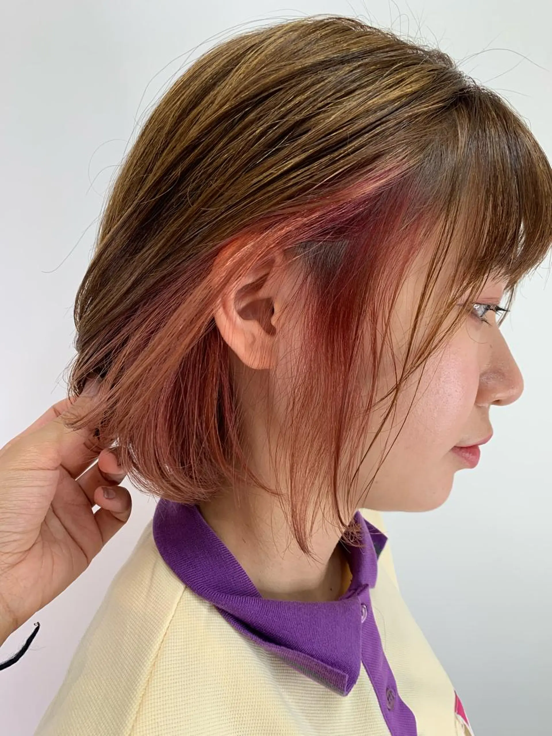 ミディアム カラー パーマ ヘアアレンジ ネイル マツエク・マツパ インナーカラー ボブ トリートメント ボブ、縮毛矯正👑 心斎橋/高城涼也のヘアスタイル