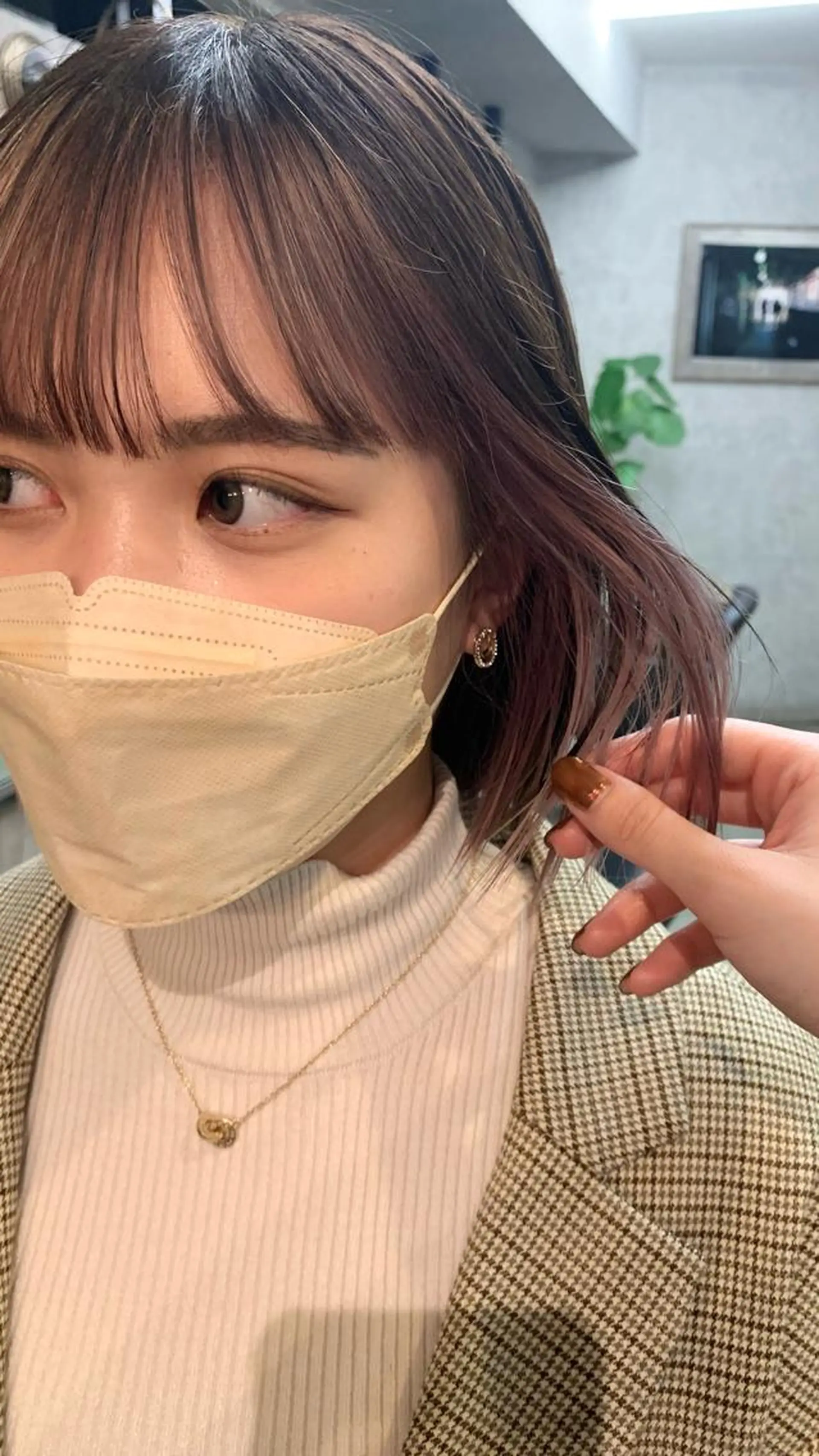 ミディアム カラー ミストバング  フェイスフレーミング Haru/THREE …by velvetのヘアスタイル