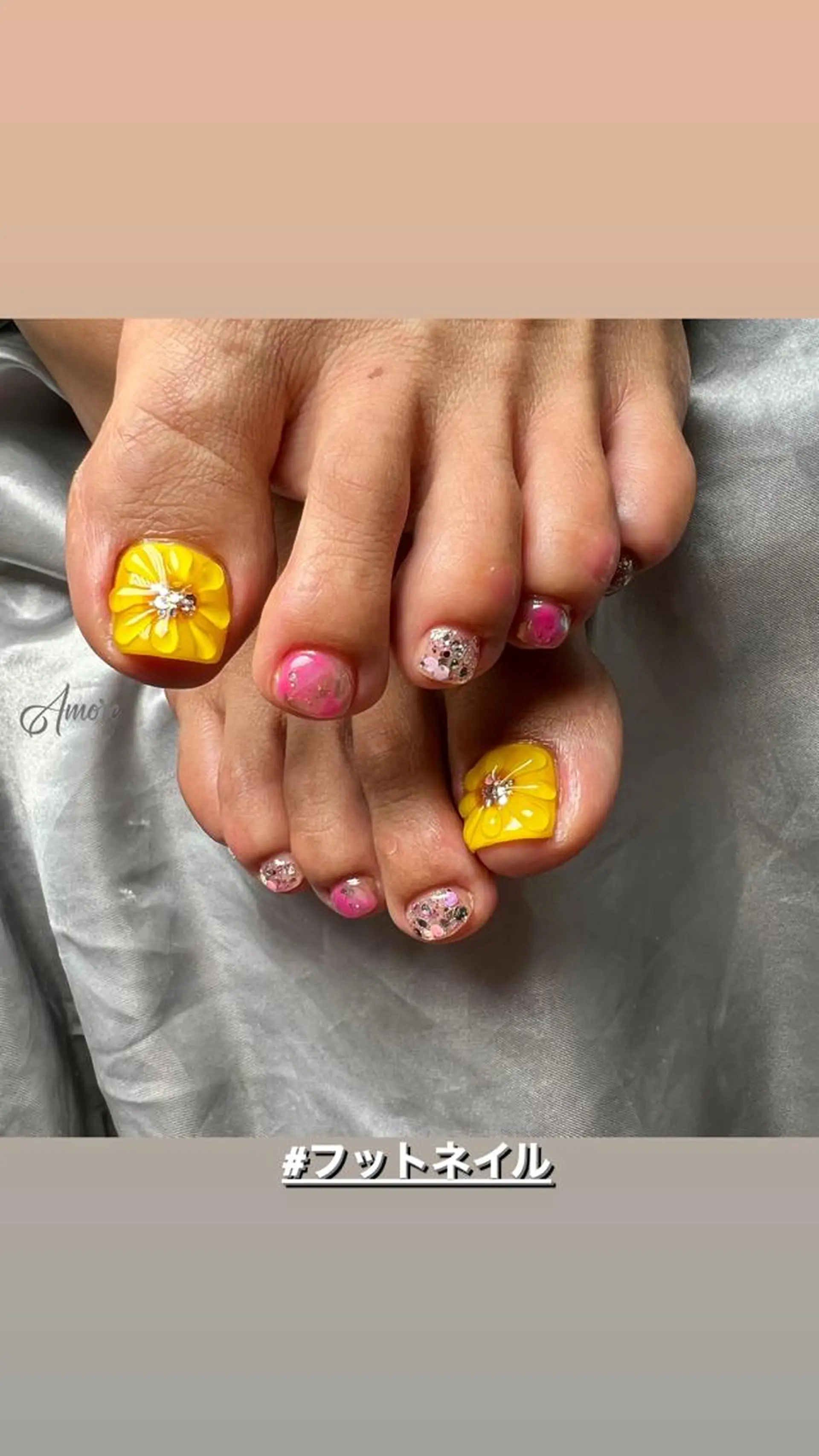 ネイル ジェルネイル 韓国ネイル パラジェル 夏ネイル フットネイル You kyehwaのネイルデザイン