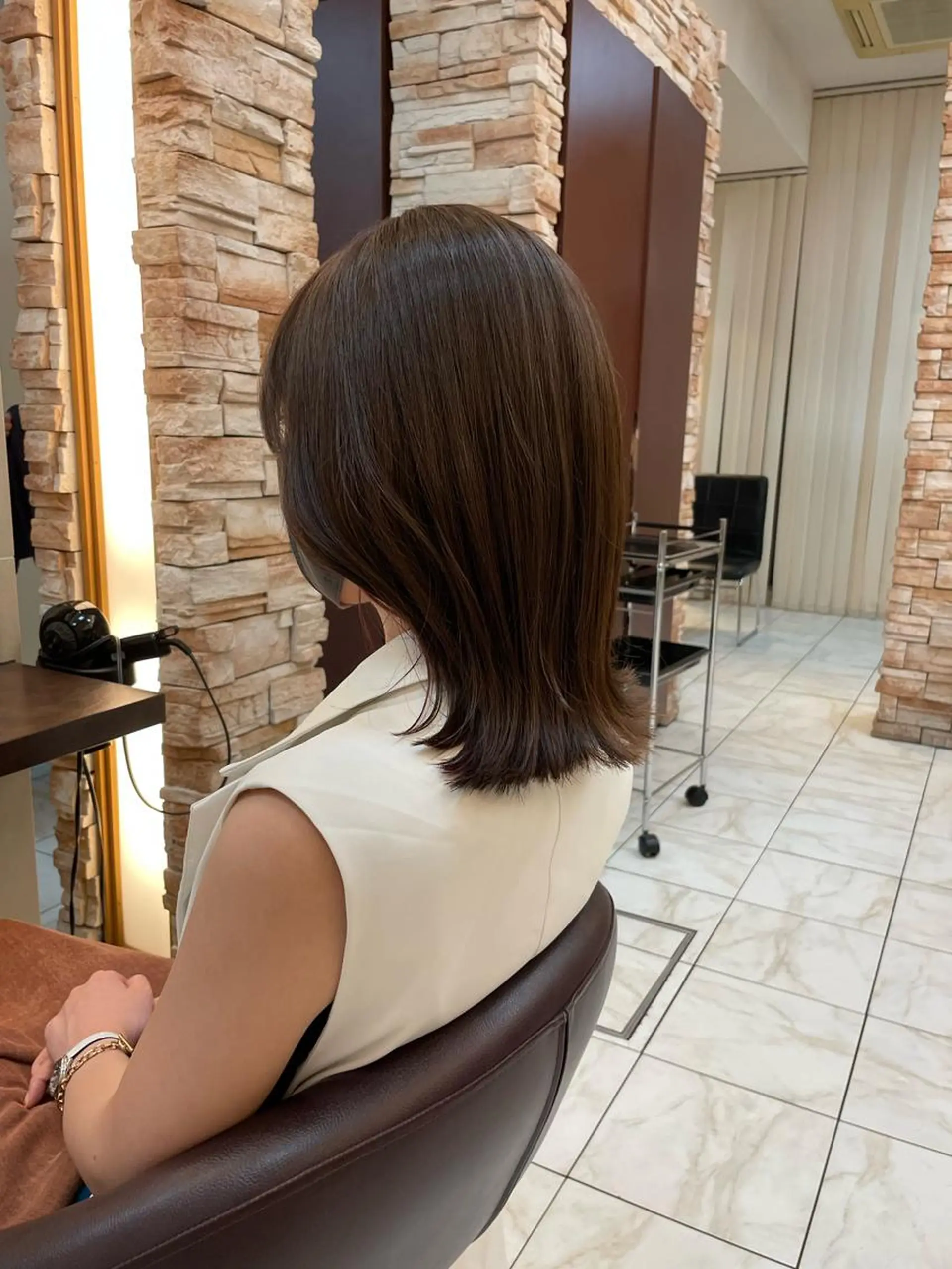 ミディアム カット ヘアカラー トリートメント ⭐️透け感カラー /齊藤容史⭐️のヘアスタイル