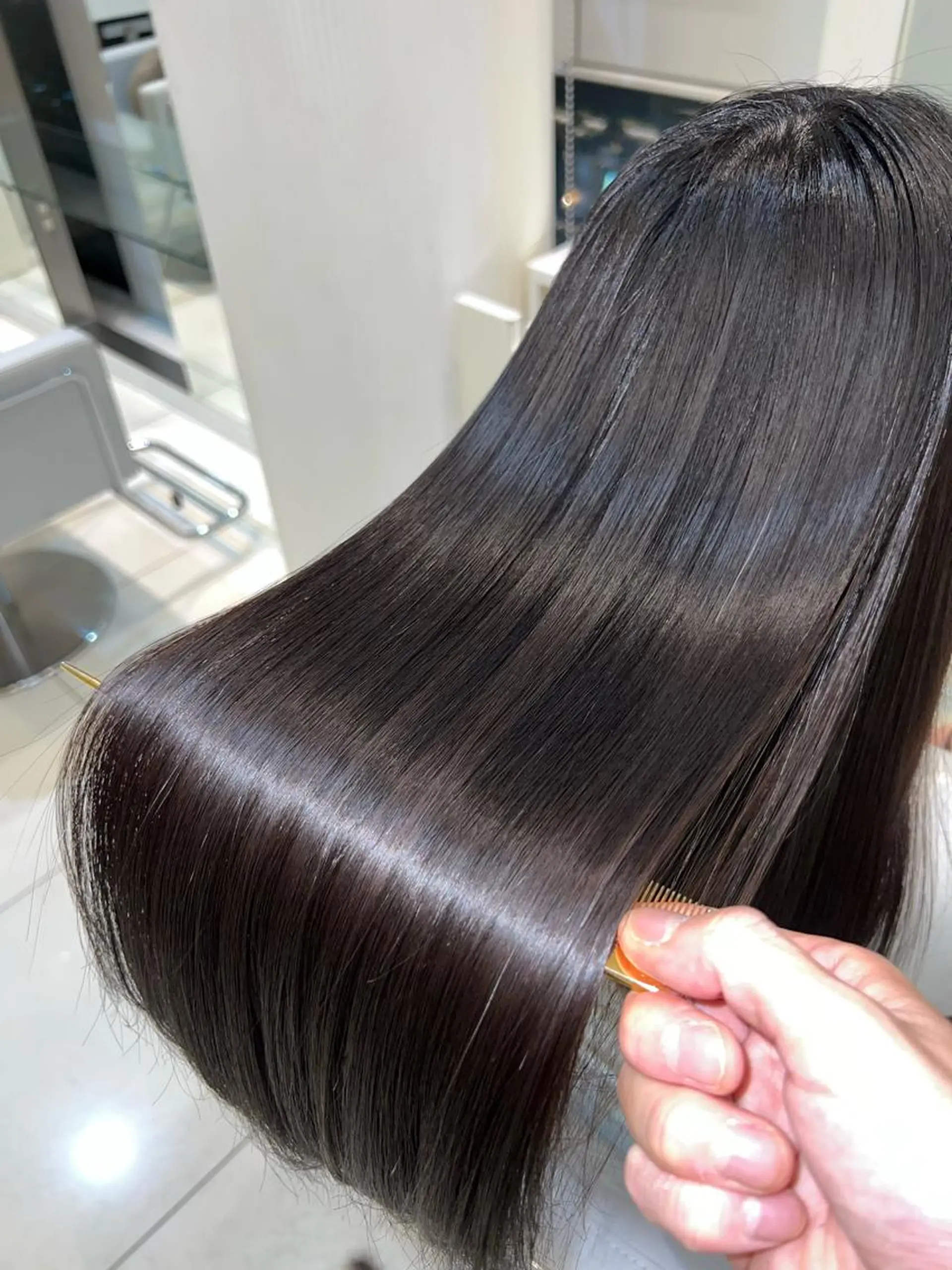 ロング カット 縮毛矯正 トリートメント 縮毛矯正/髪質改善 /ブリーチ/東陽町✨のヘアスタイル