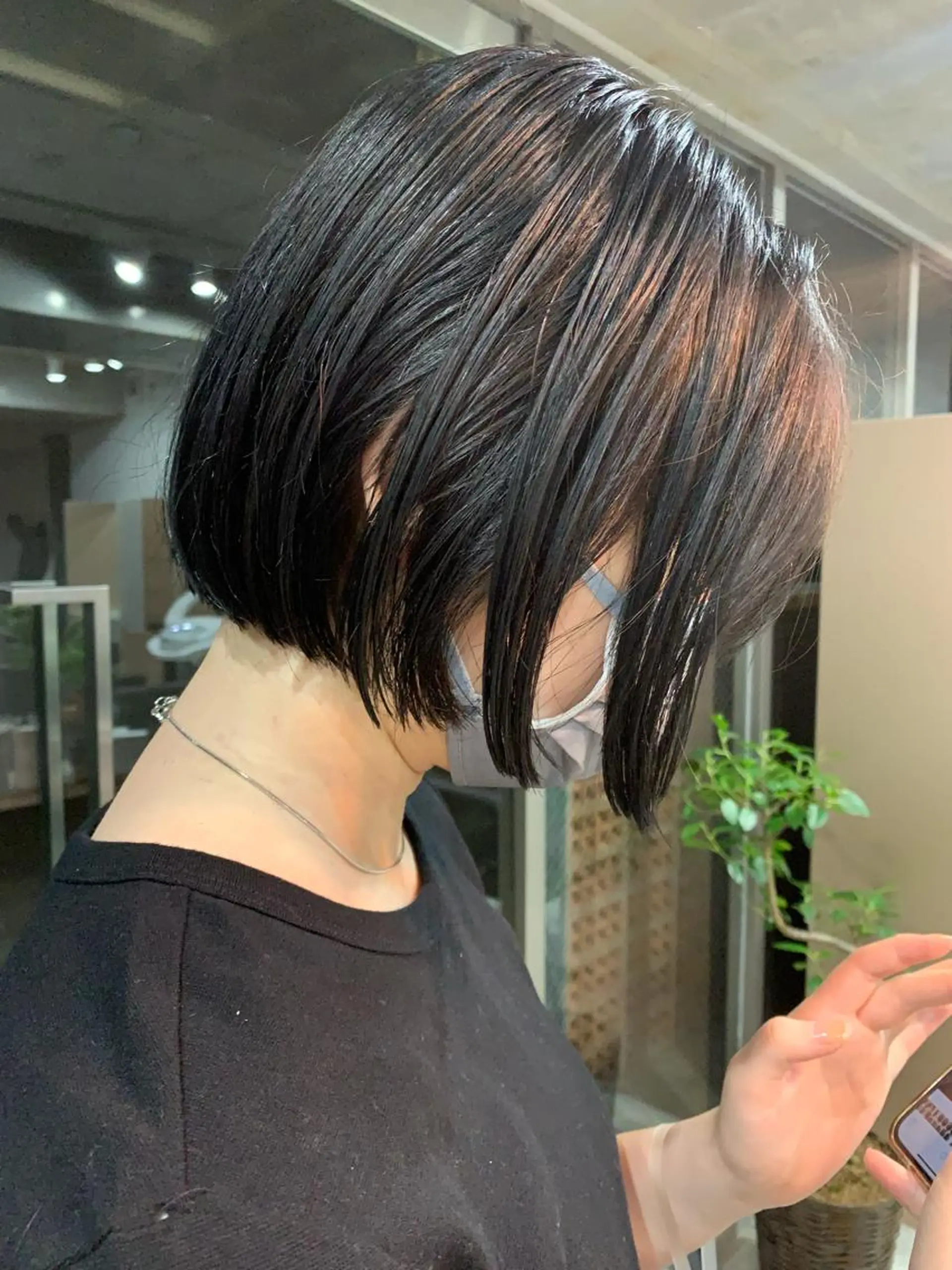 ショート カラー ボブパーマコテ巻き風 パーマNo1深江秀平のヘアスタイル