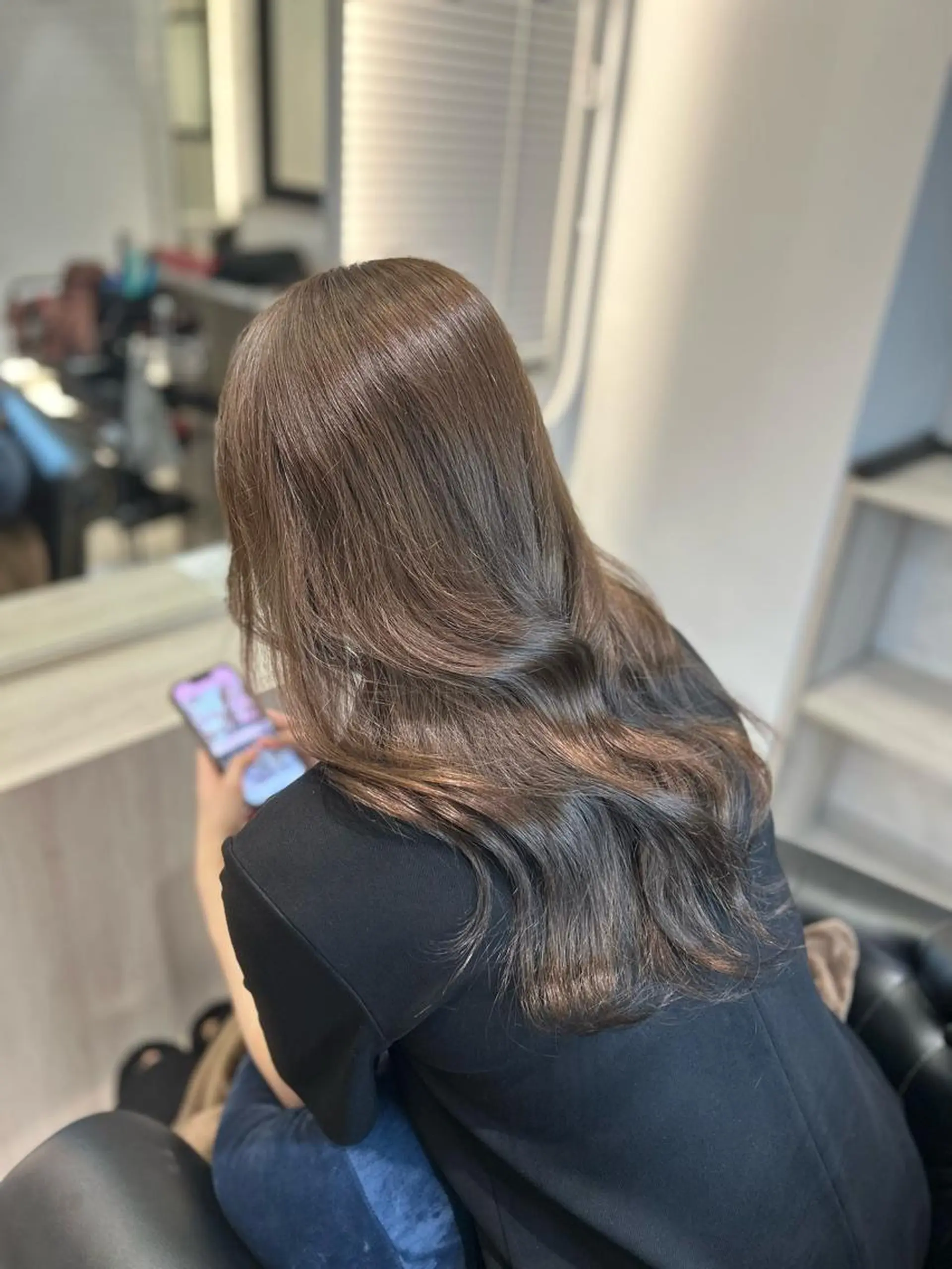 ロング カラー ヘアカラー トリートメント &chaLme   心斎橋所属・emi/髪質改善/ 韓国風/艶カラーのヘアスタイル