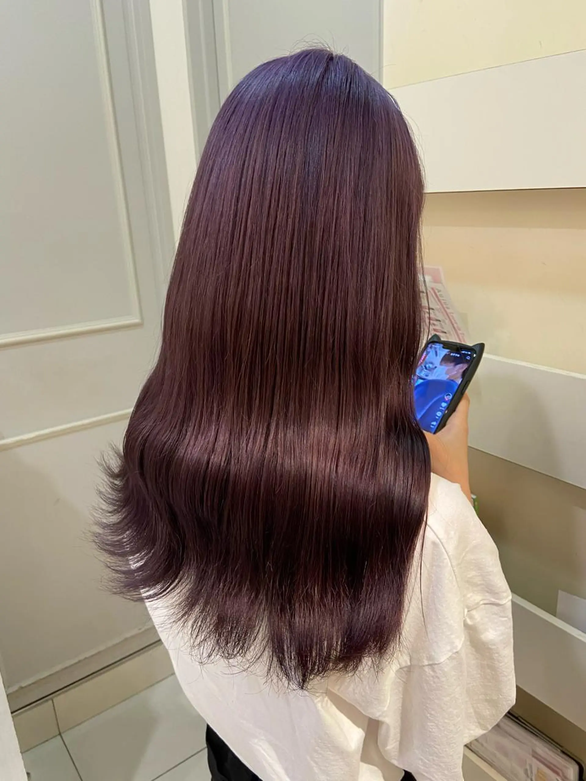 ロング カラー シールエクステ ブリーチ ブラウンカラー ケアカラー ダブルカラー カット ヘアカラー トリートメント 新宿/韓国ヘア 中明度カラー/かやのヘアスタイル