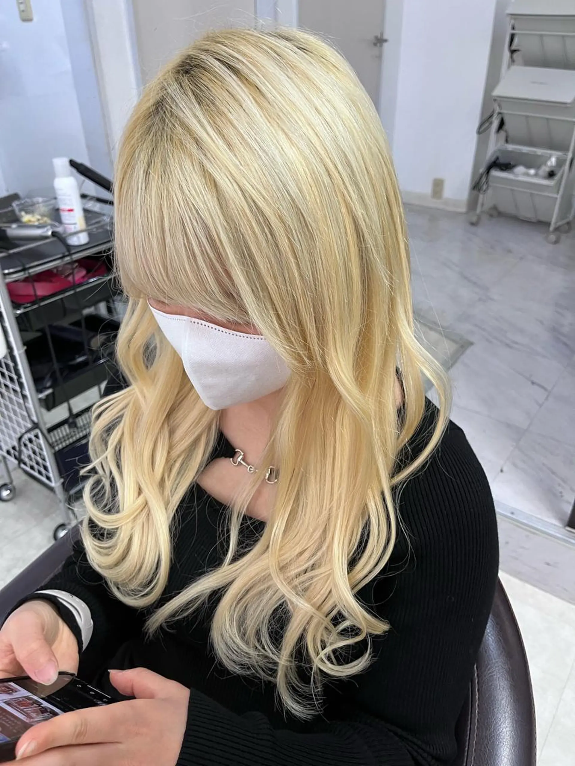 ロング カラー ダブルカラー カット ヘアカラー ブリーチなしカラー/ 髪質改善 佐藤 豪のヘアスタイル