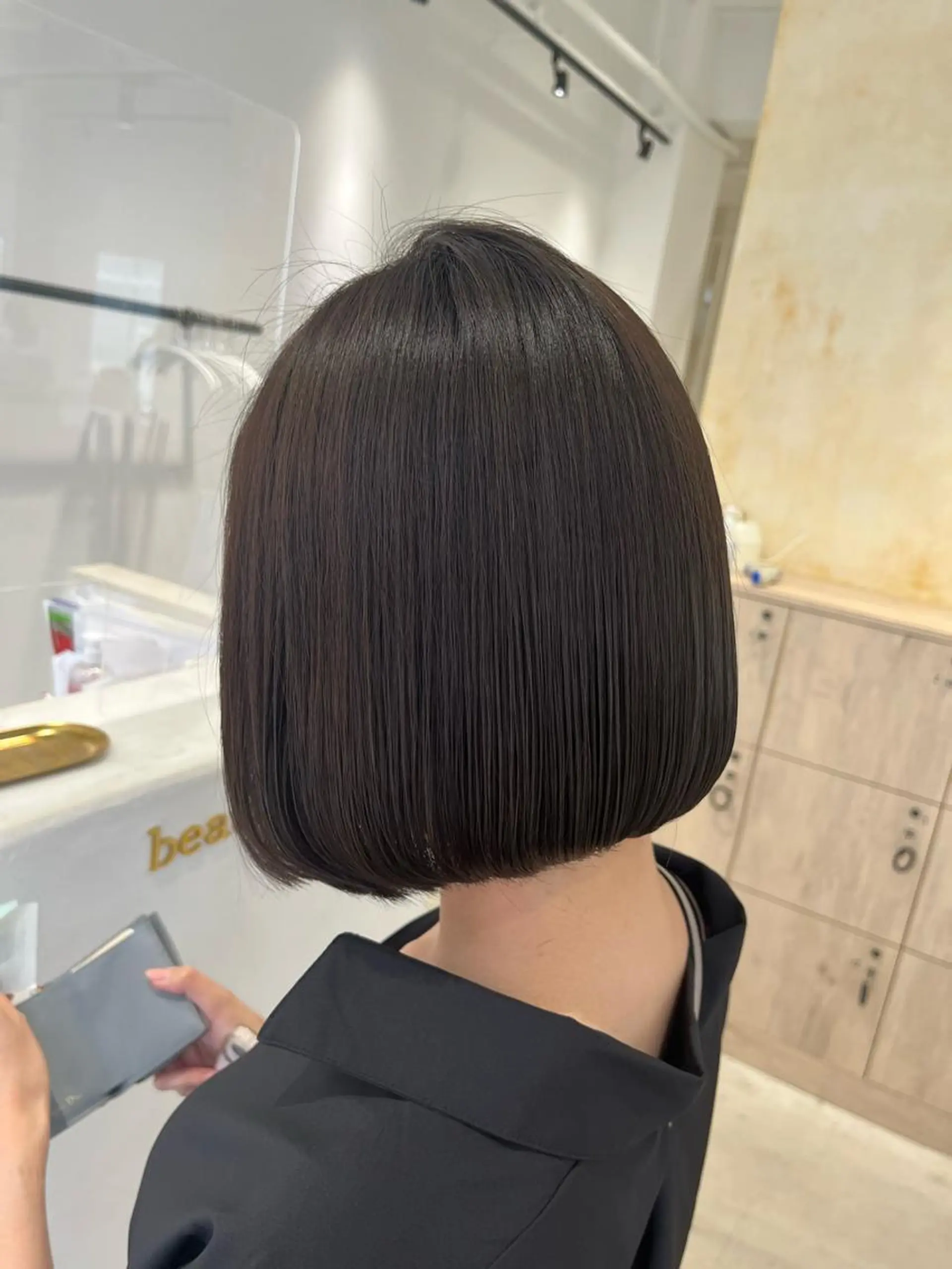 ショート カラー 切りっぱなしボブ ボブ カット ヘアカラー トリートメント ボブ/美髪矯正 /佐藤　奈巳のヘアスタイル