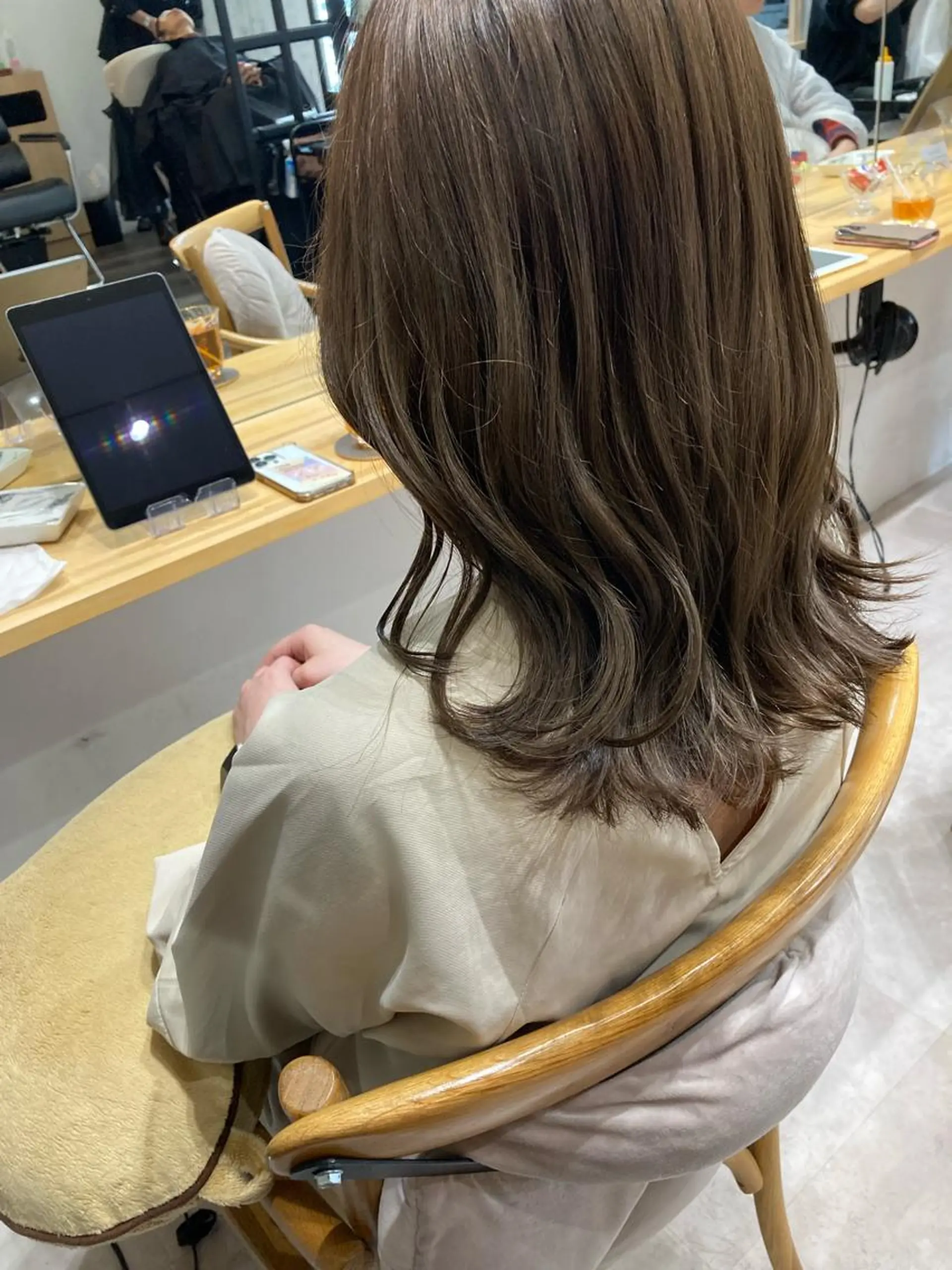 ミディアム ヘアカラー トリートメント ✨色持ちの良い艶 カラー✨蟹江真世のヘアスタイル