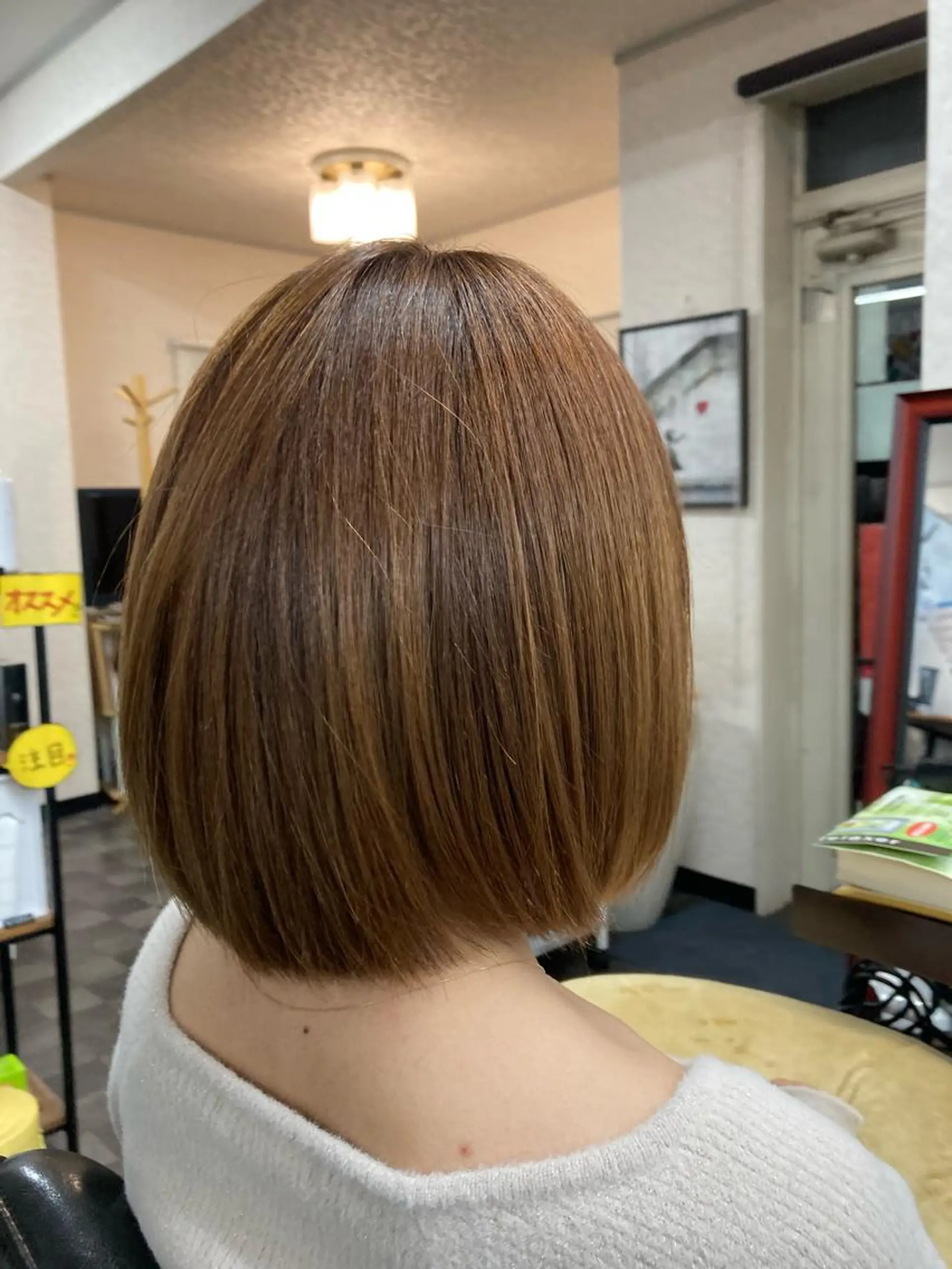 ミディアム 髪質改善 縮毛矯正 トリートメント エンゼルス美容室斉間 圭司のヘアスタイル