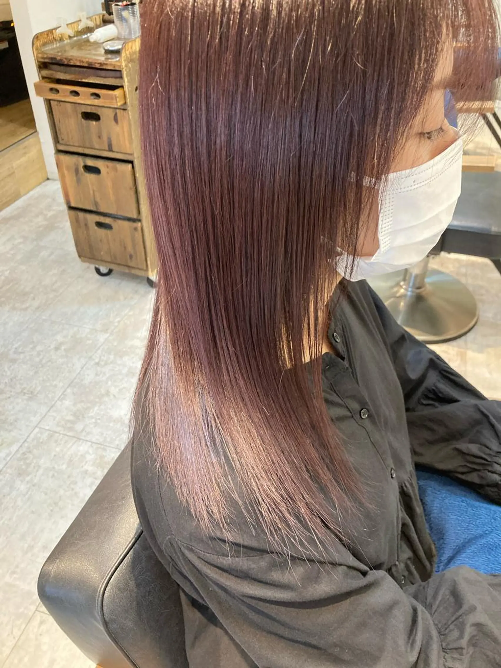 ミディアム カラー グレージュ ラベンダーカラー ラベンダーグレージュ ラベンダーグレー en't所属・【女性指名No.1】 西口直子のヘアスタイル