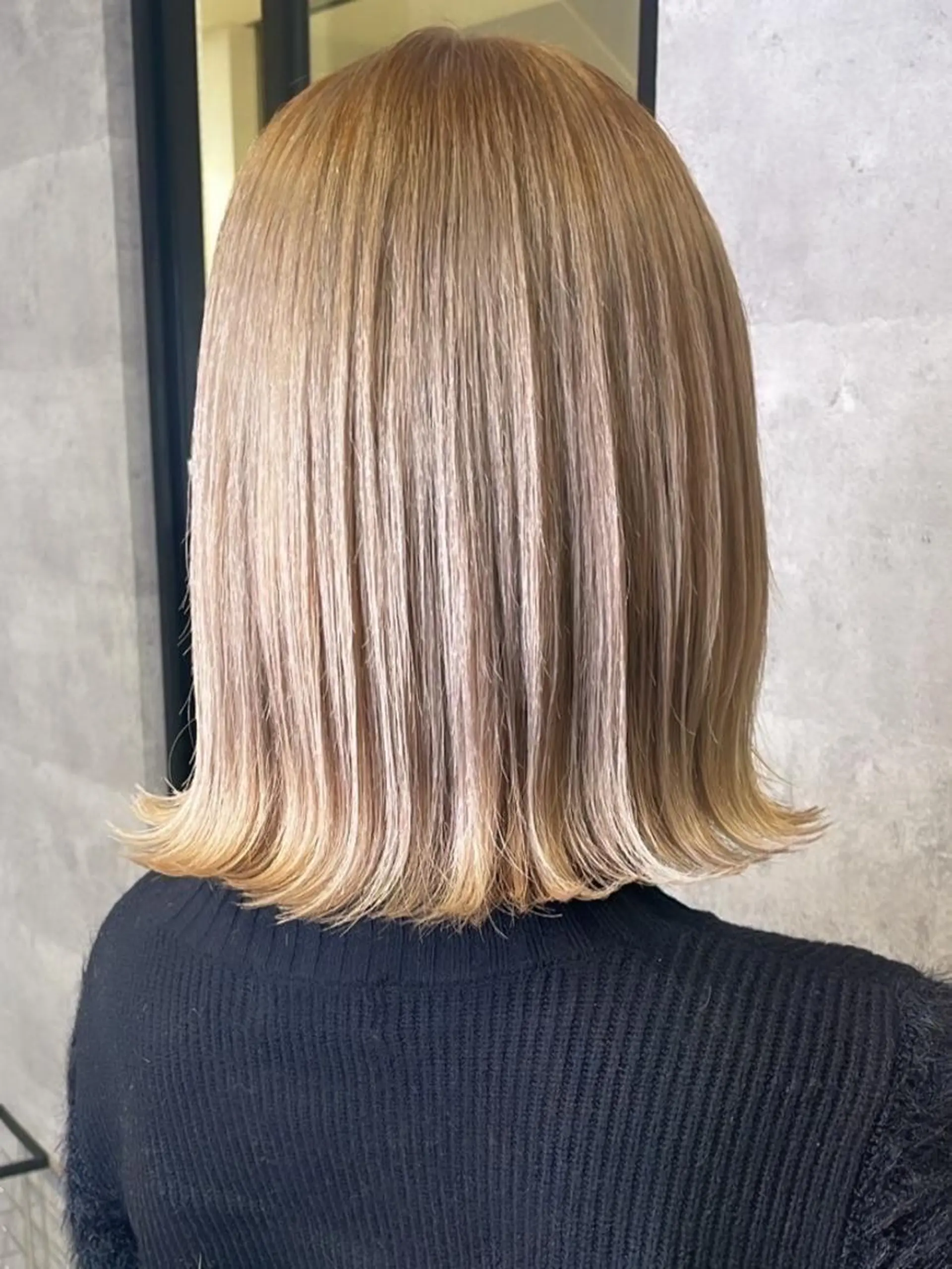 セミロング 外国人風カラー ハイライト 髪質改善 似合わせカット トリートメント カット ヘアカラー トリートメント BUCKS【天王寺】 バックス【駅30秒】のヘアスタイル