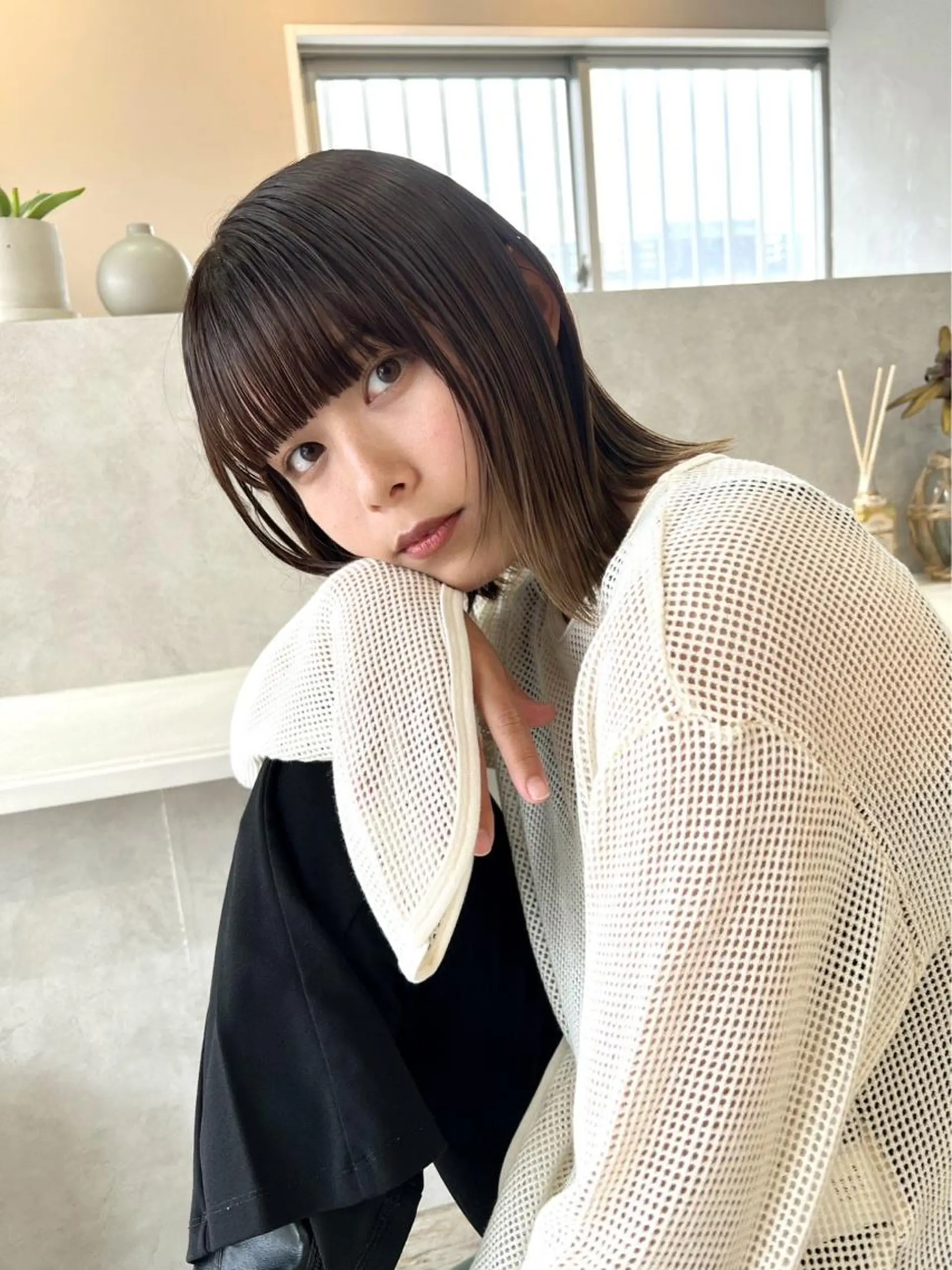 ショート カラー ボブ テトネ タカシのヘアスタイル