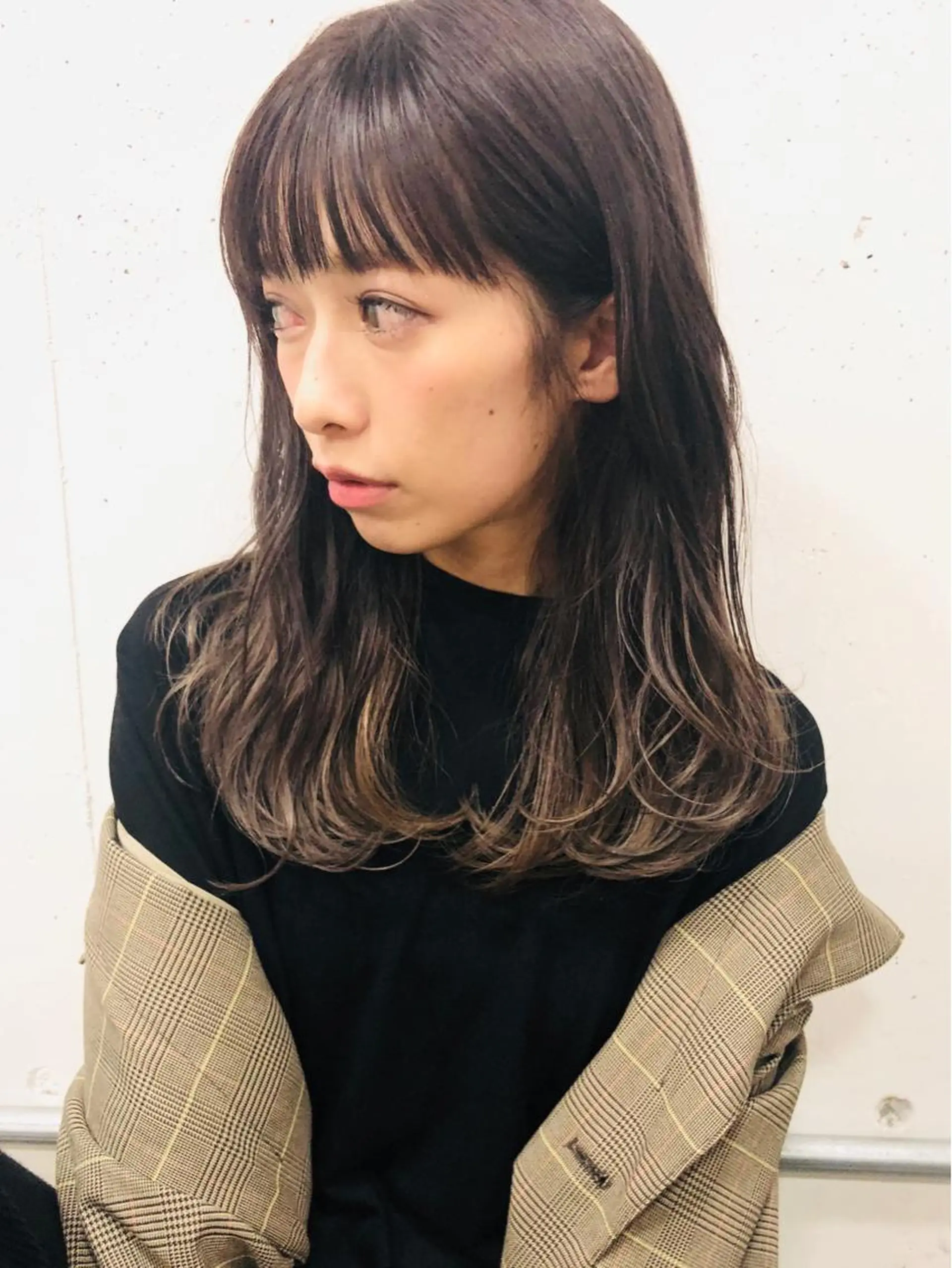 ミディアム カラー カット ヘアカラー トリートメント 永野 正芳のヘアスタイル