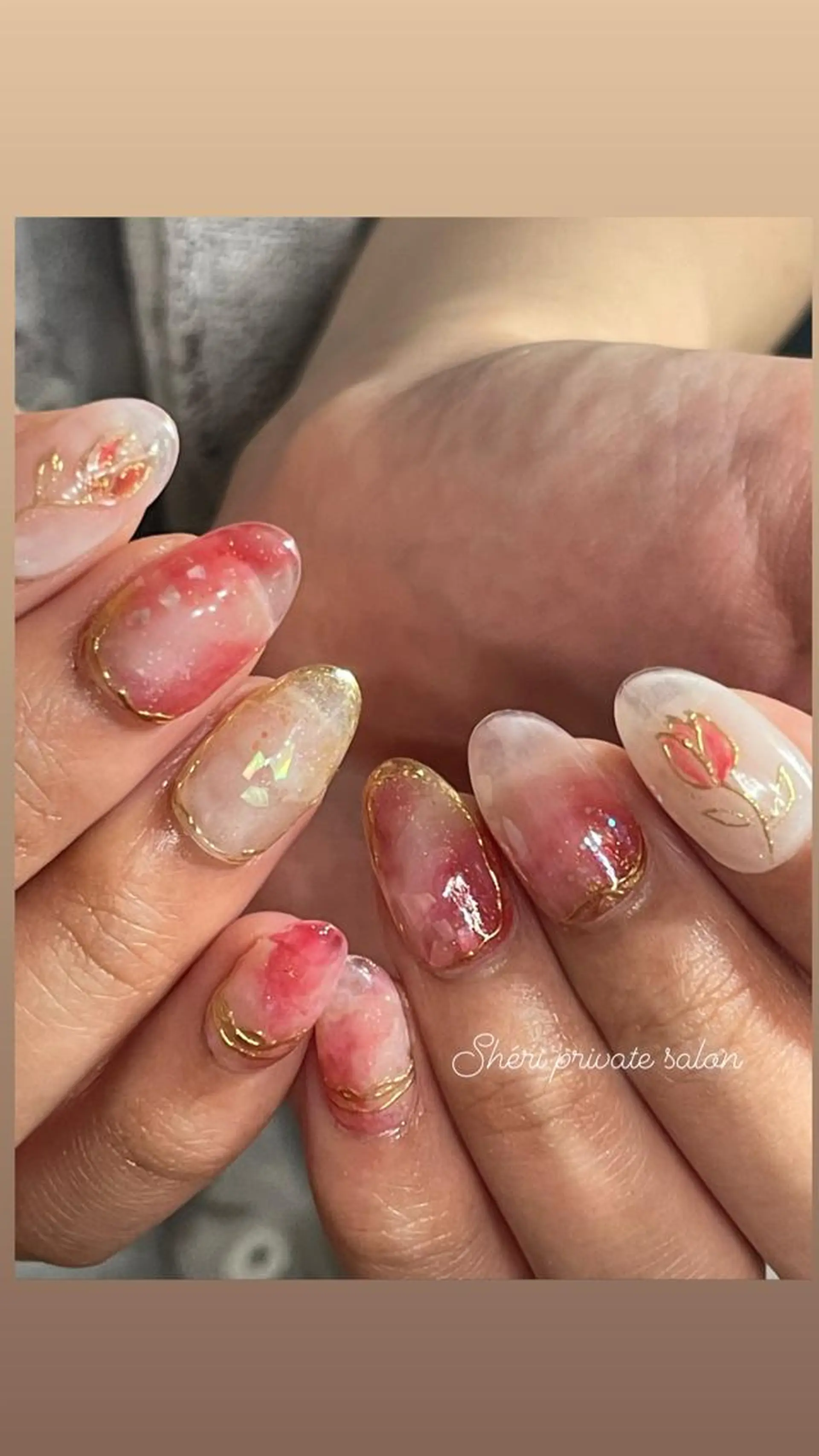 カラー ネイル キラキラネイル Chérinail 爪のお手入れのネイルデザイン