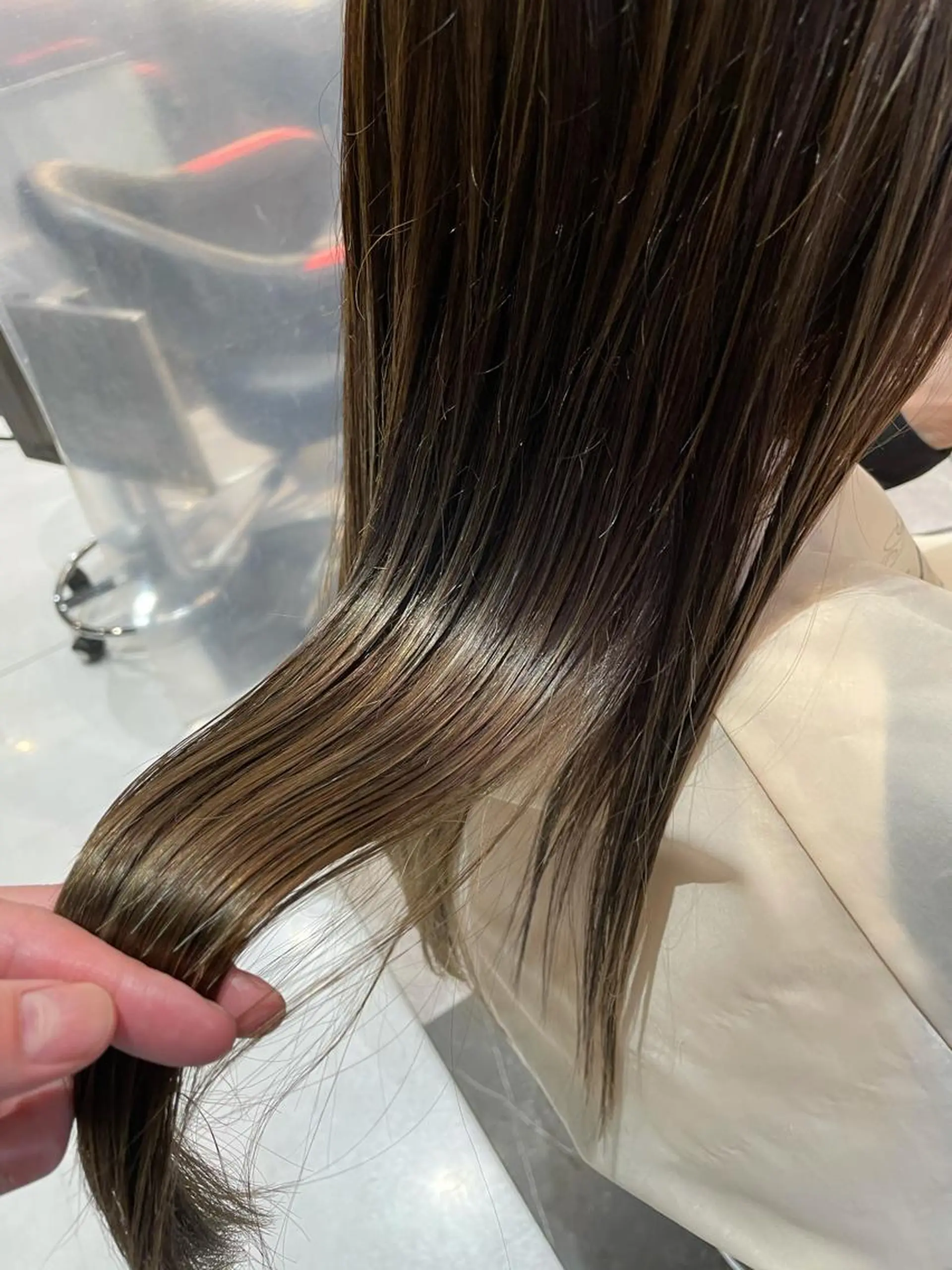 ロング カラー ハイライトカラー ハイライト ヘアカラー トリートメント メンズヘア特化 崎田 成人のヘアスタイル