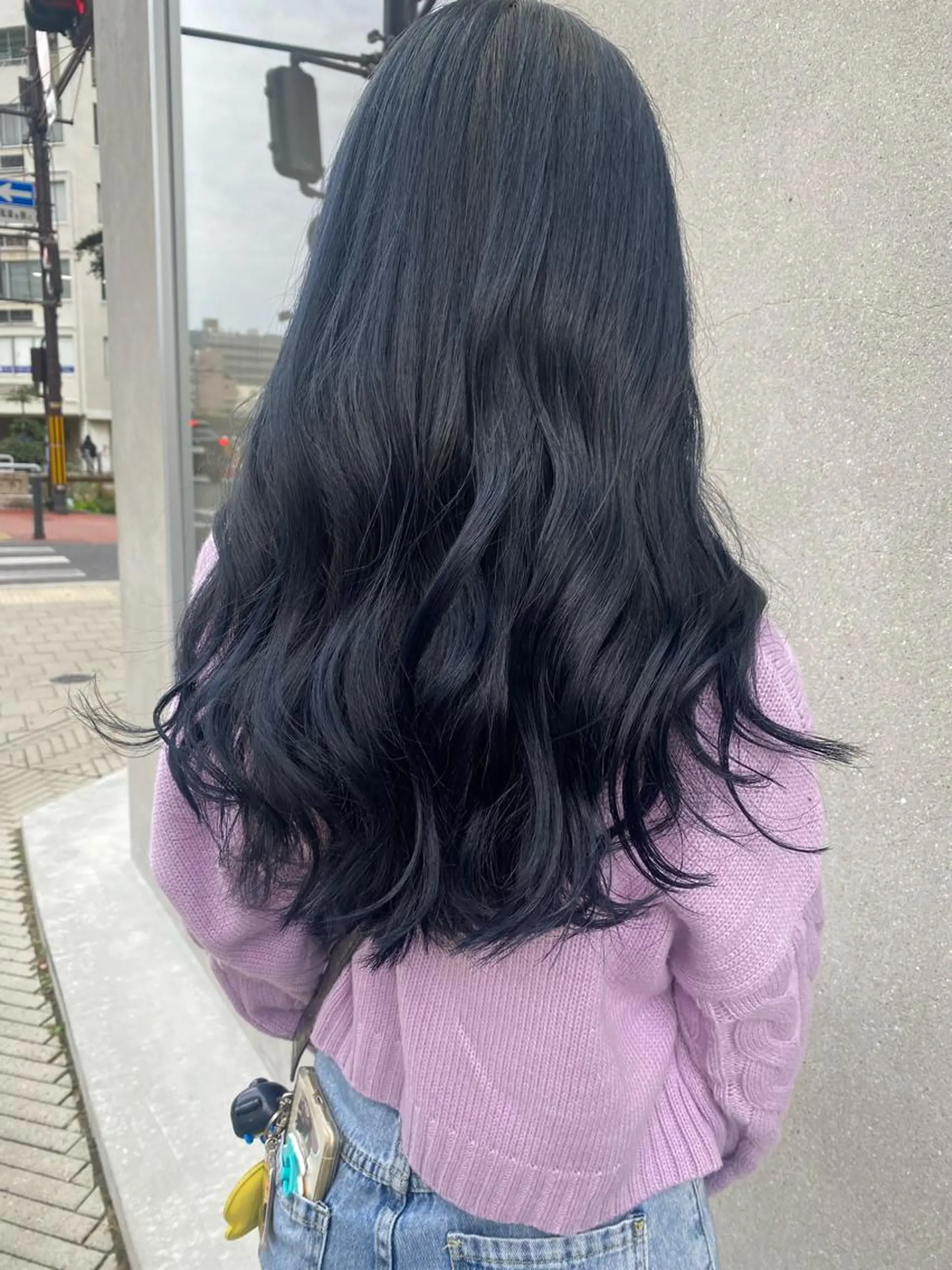 カラー ネイビーカラー トリートメント AYANE 韓国ヘア /レイヤーカットのヘアスタイル