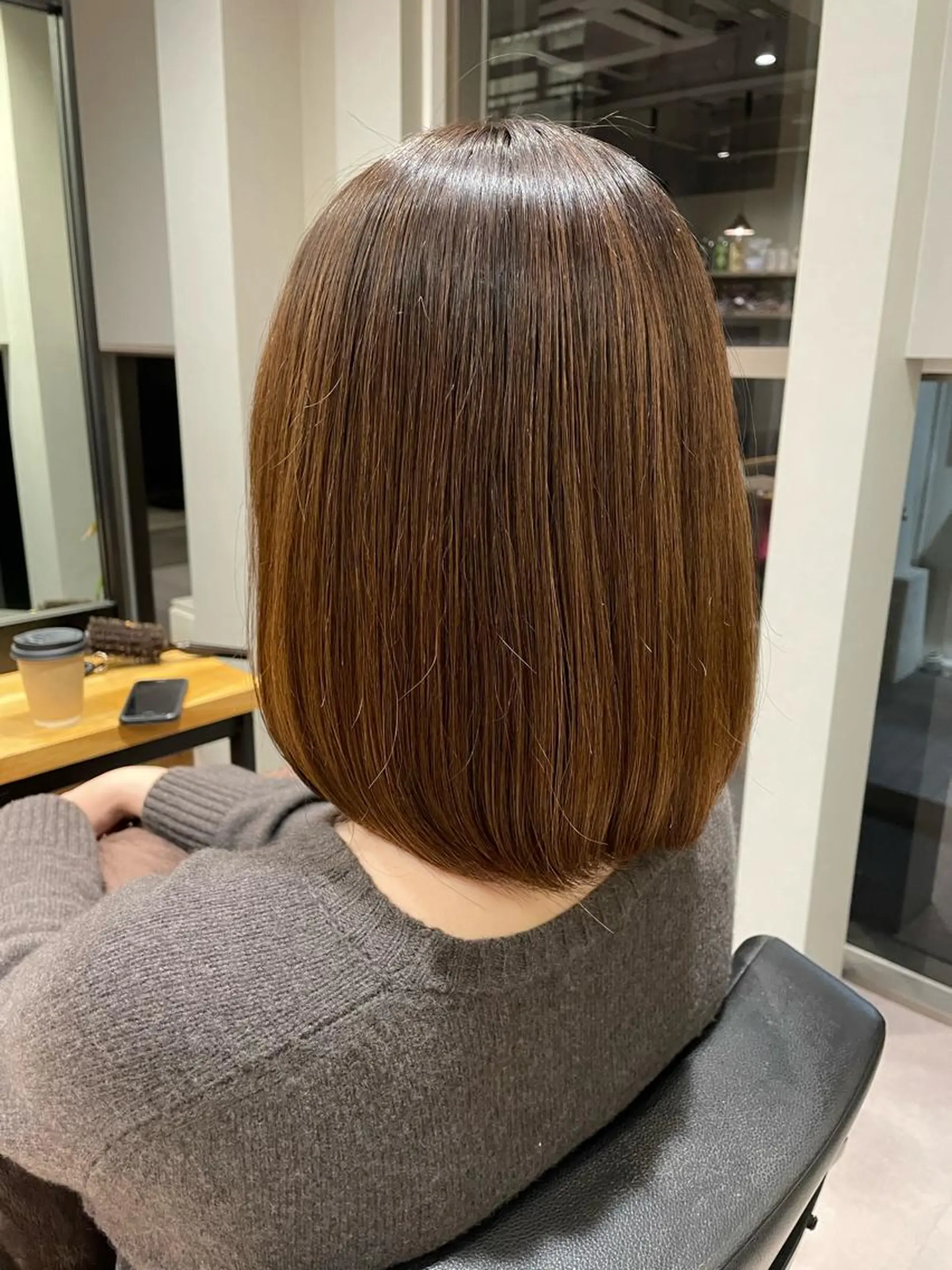 ミディアム カラー バレイヤージュ ベージュカラー ブロンド デザインカラー グラデーションカラー カット トリートメント 韓国風/オシャレ /縮毛矯正/滝口琴未のヘアスタイル