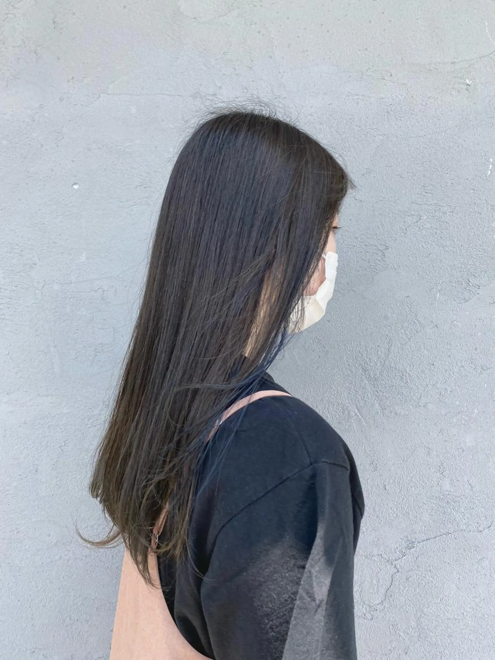 ロング カラー ブリーチなしWカラー /酸性ストレート河本のヘアスタイル