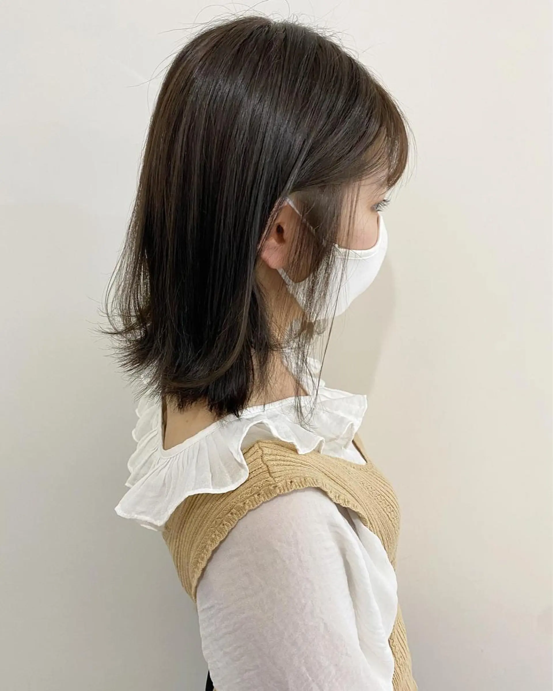 ミディアム カット パーマ トリートメント 川野 彩海のヘアスタイル