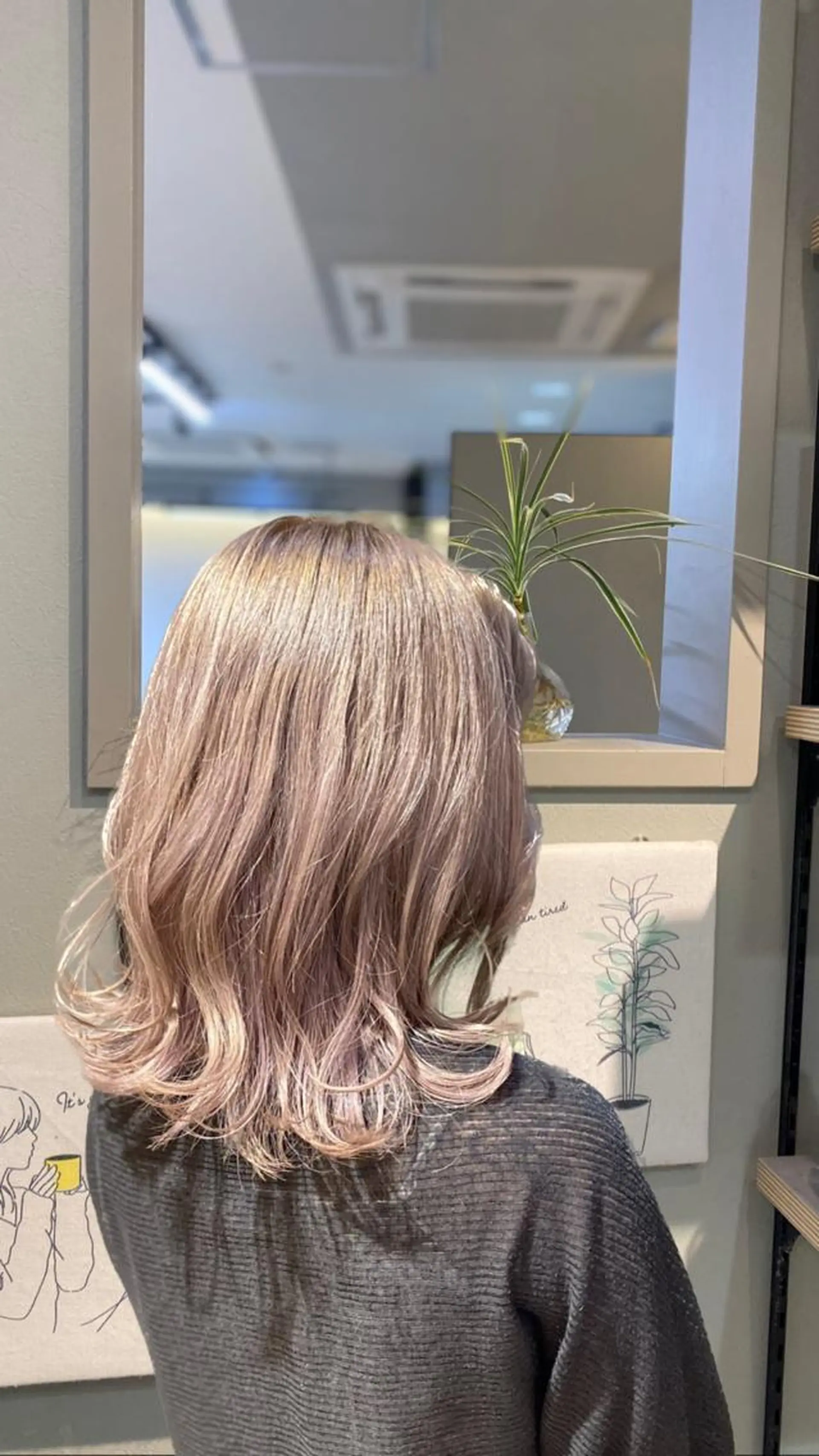 ミディアム カラー ブリーチ 髪質改善特化サロン ICONIQ天神店のヘアスタイル