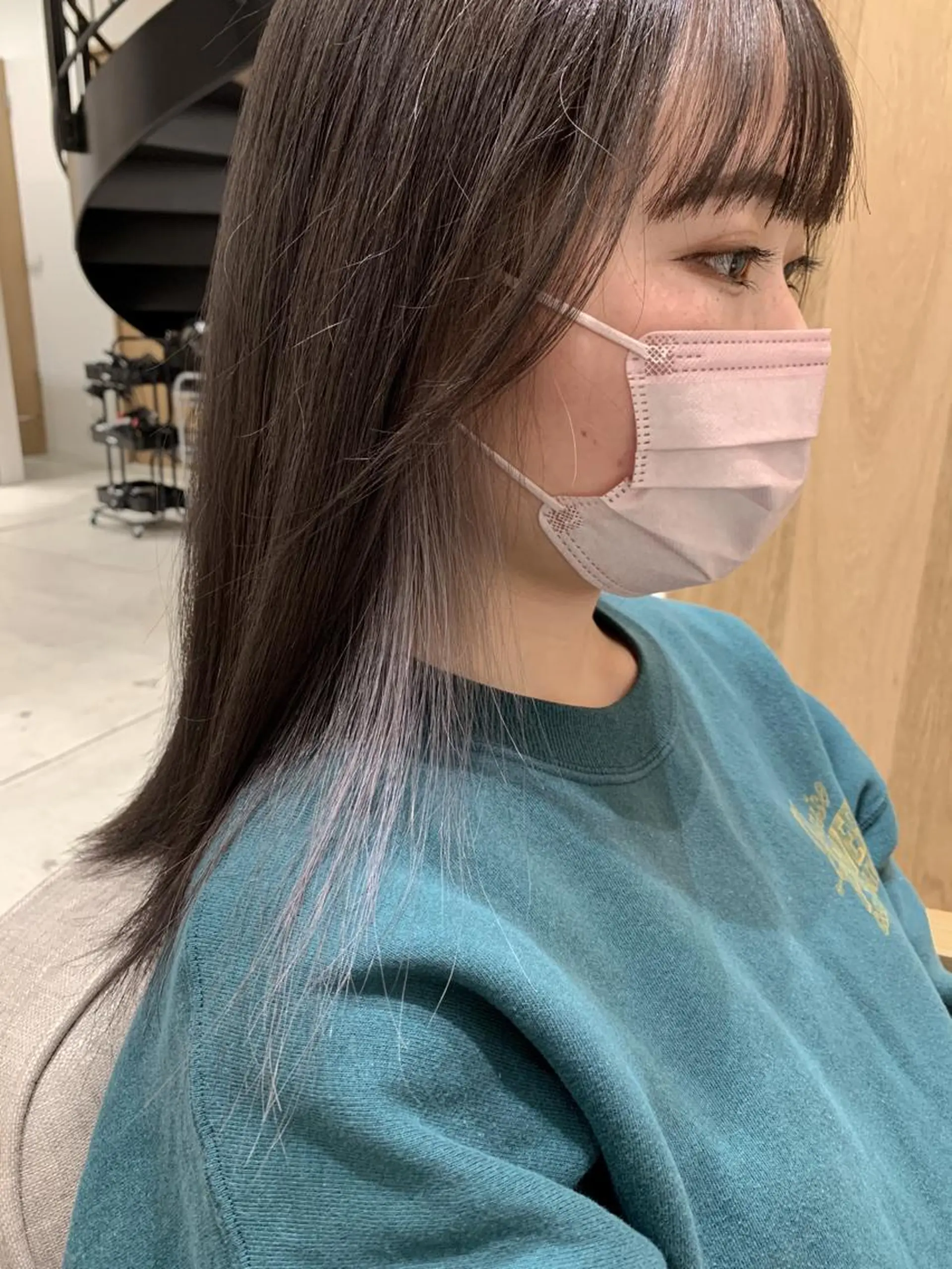 ミディアム カラー ヘアアレンジ カット ヘアカラー トリートメント yuka .のヘアスタイル