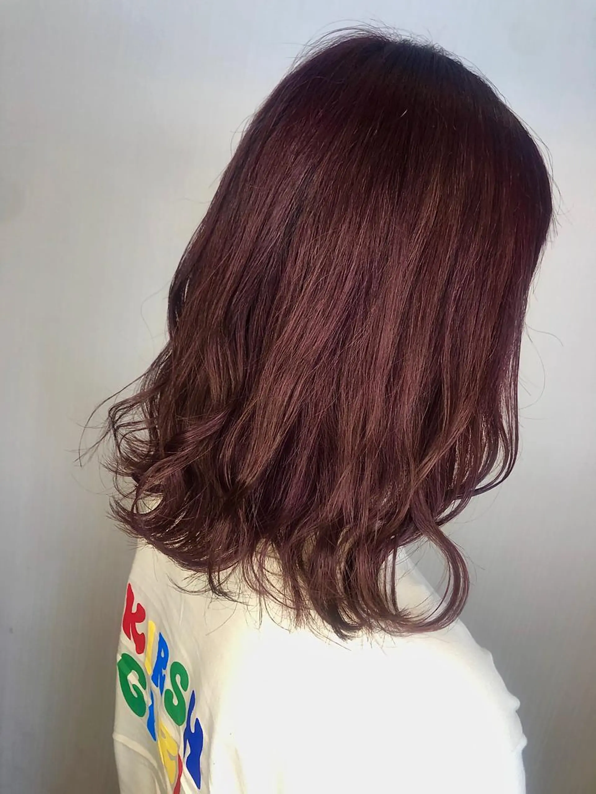 ミディアム カラー ピンクカラー カット ヘアカラー トリートメント 新井 友菜のヘアスタイル