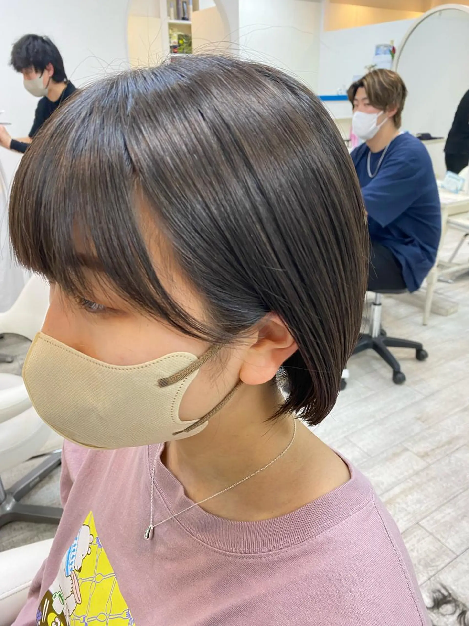 ショート 小顔カット ⭐️透明感カラー/ パーマ⭐️宮野翔のヘアスタイル