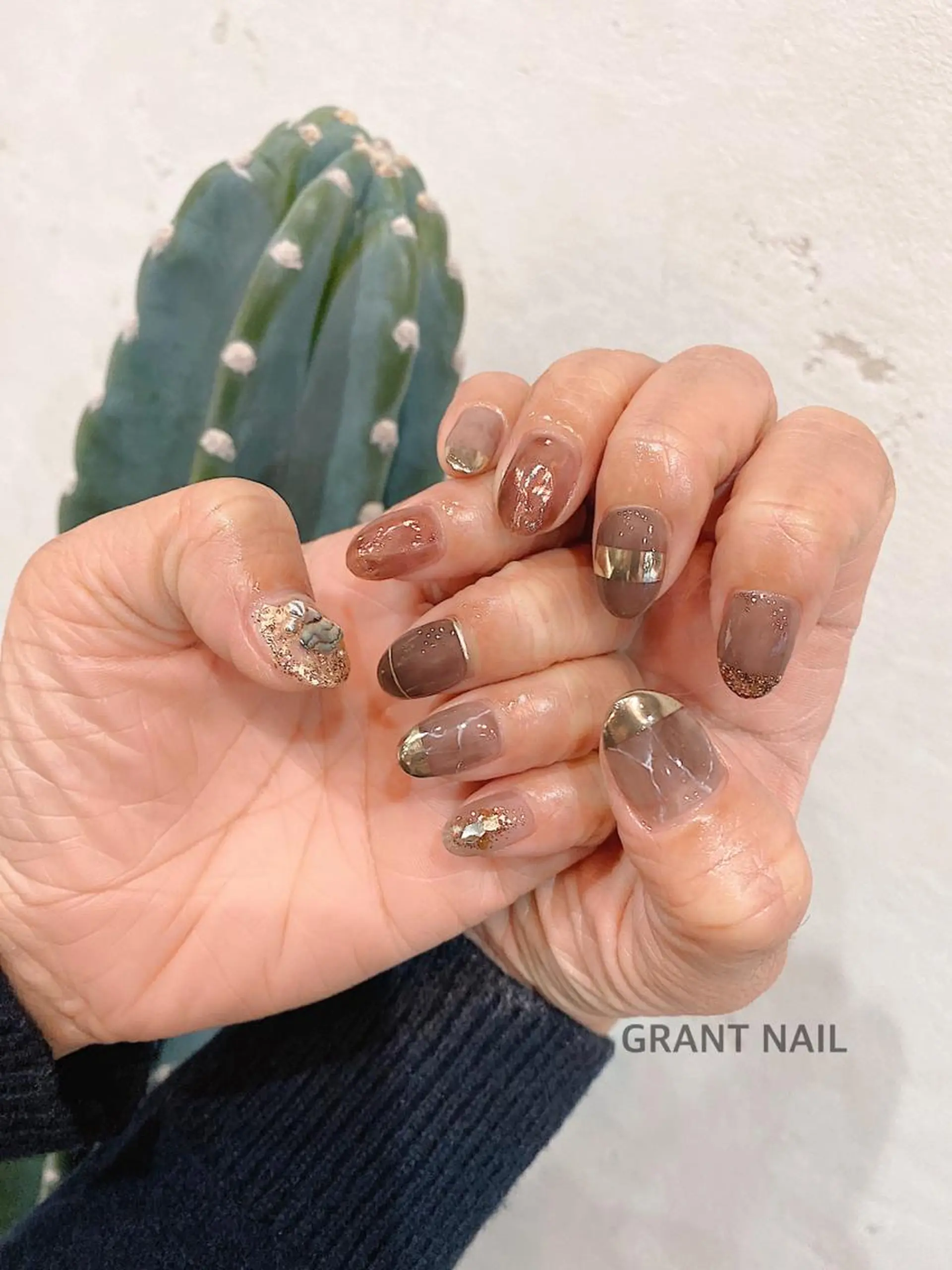ネイル アートネイル クリアネイル ジェルネイル ニュアンスネイル GRANT NAIL 岩出店のネイルデザイン