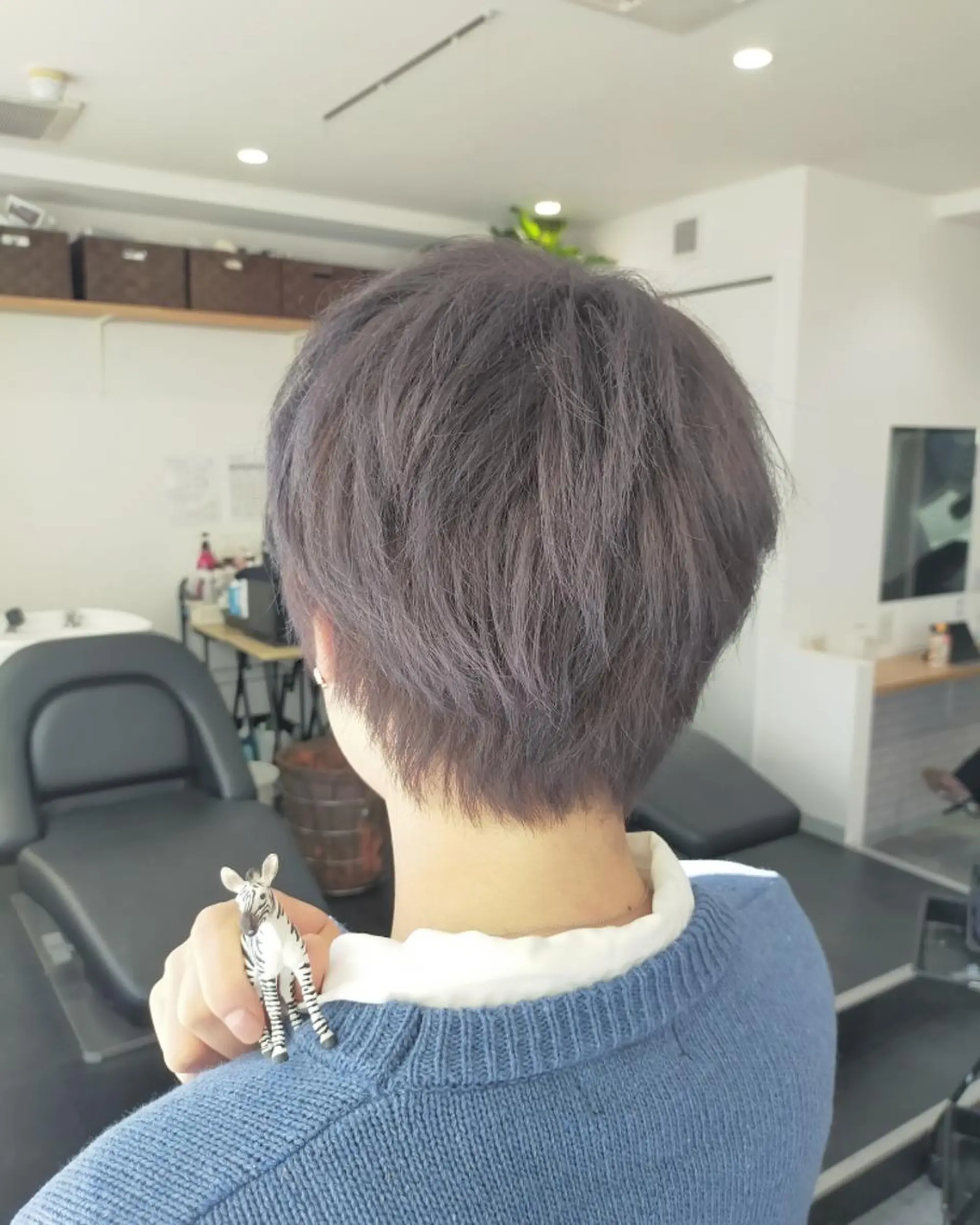 ショート カラー メンズ アッシュ シルバー シルバーアッシュ JIL BLAN 京都所属・RU RIのヘアスタイル