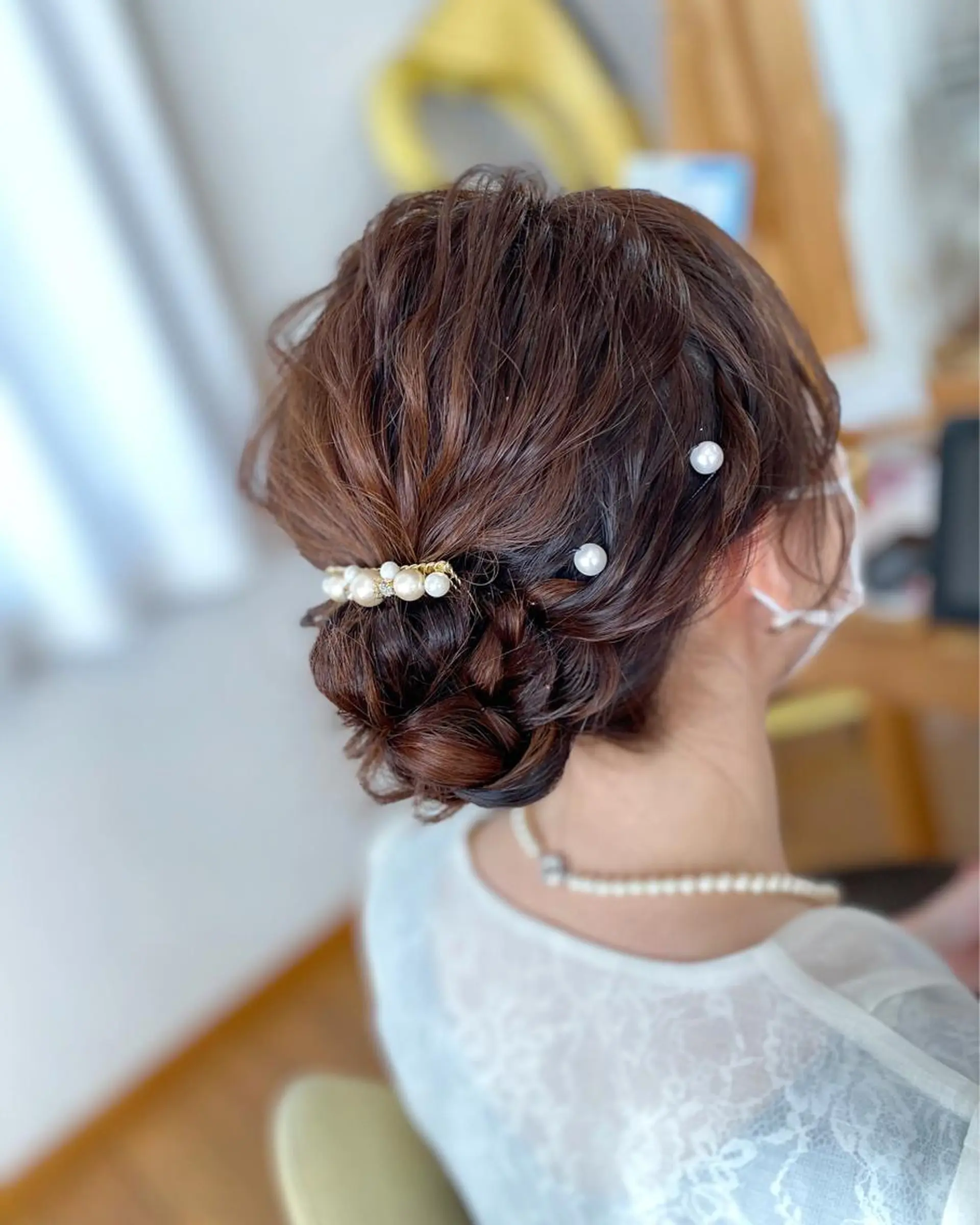 ミディアム ヘアアレンジ ヘアセット 荒木 ひろかのヘアスタイル