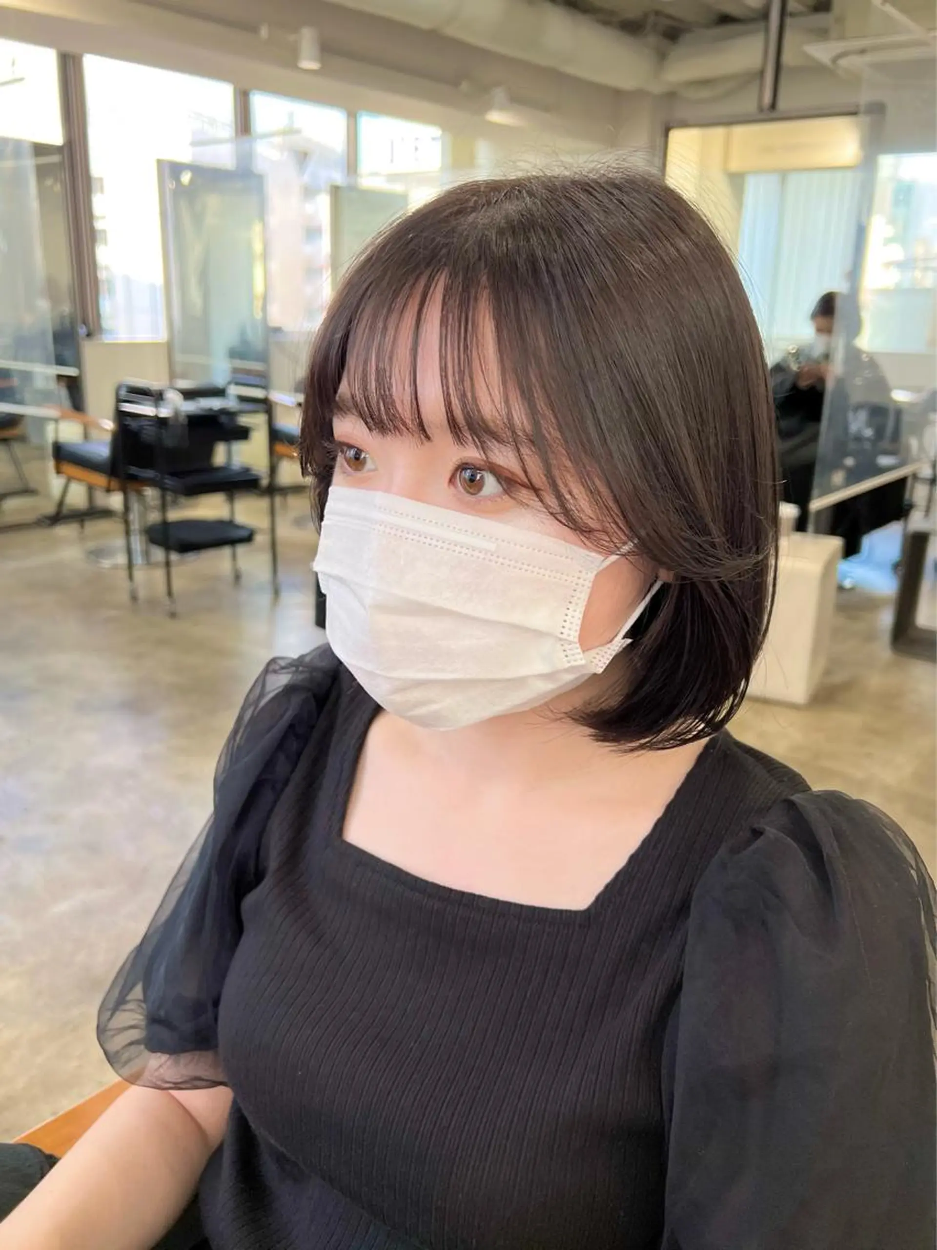 ミディアム カラー 透明感カラー カット 【韓国風くびれヘア】 joule小木曽輝のヘアスタイル