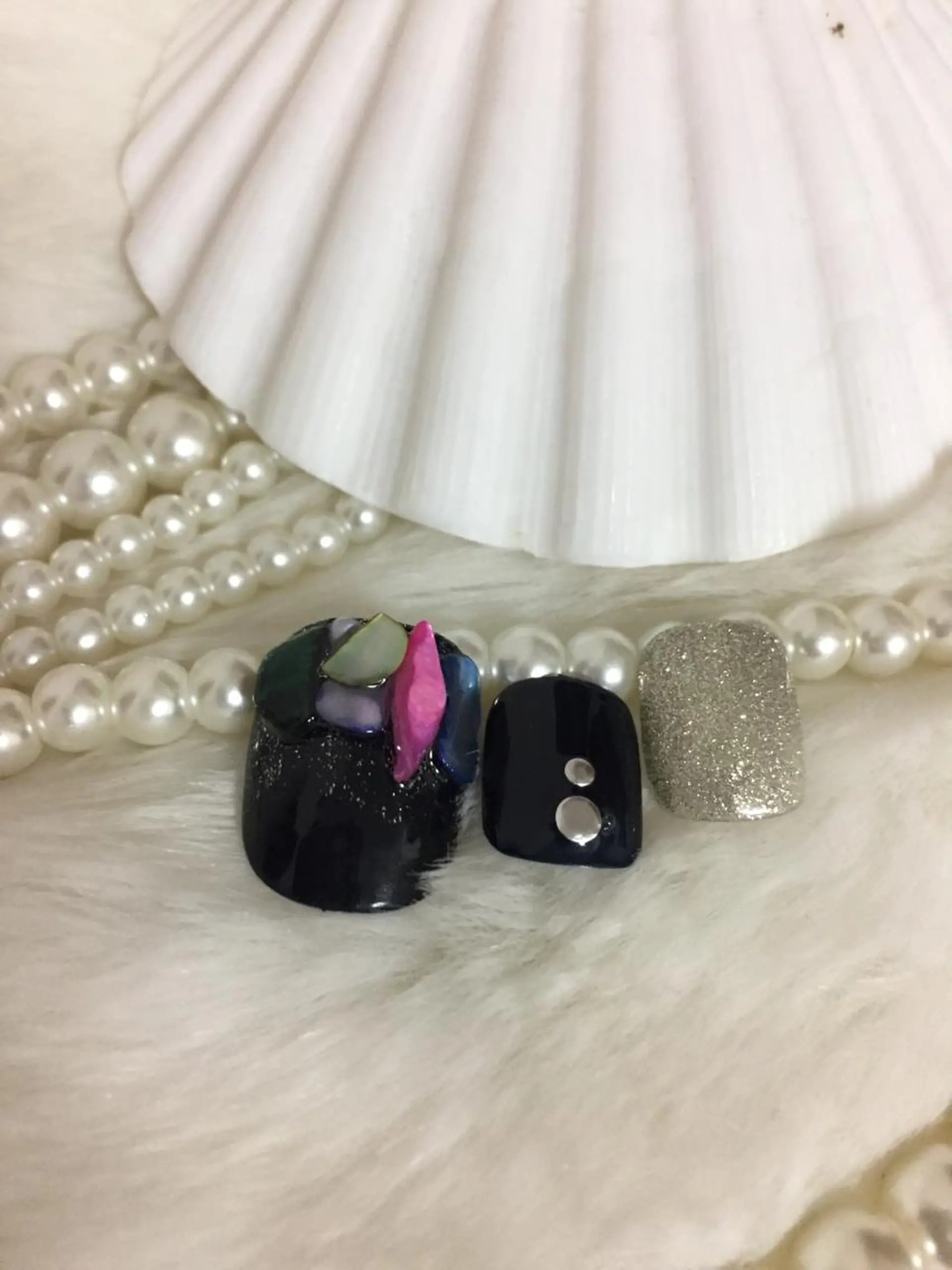 ネイル フットネイル ネイビー ネイルサロン ティンタ所属・馬場 典子のネイルデザイン