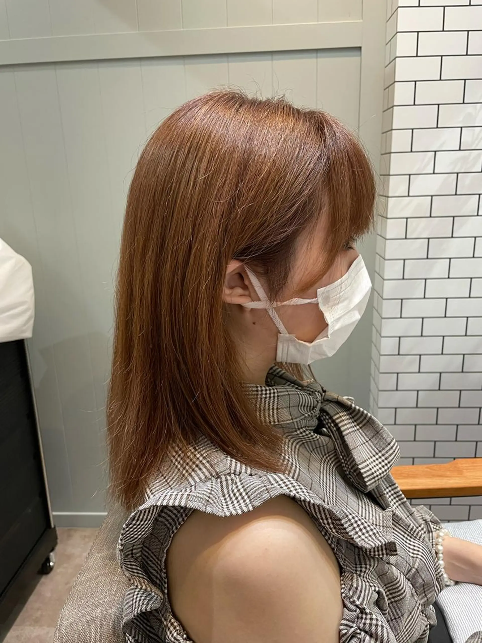 セミロング セミロングパーマ ボブ ハイライト 髪質改善 韓国風ヘア ✨ハイトーン✨ダブル カラー✨シバサキのヘアスタイル