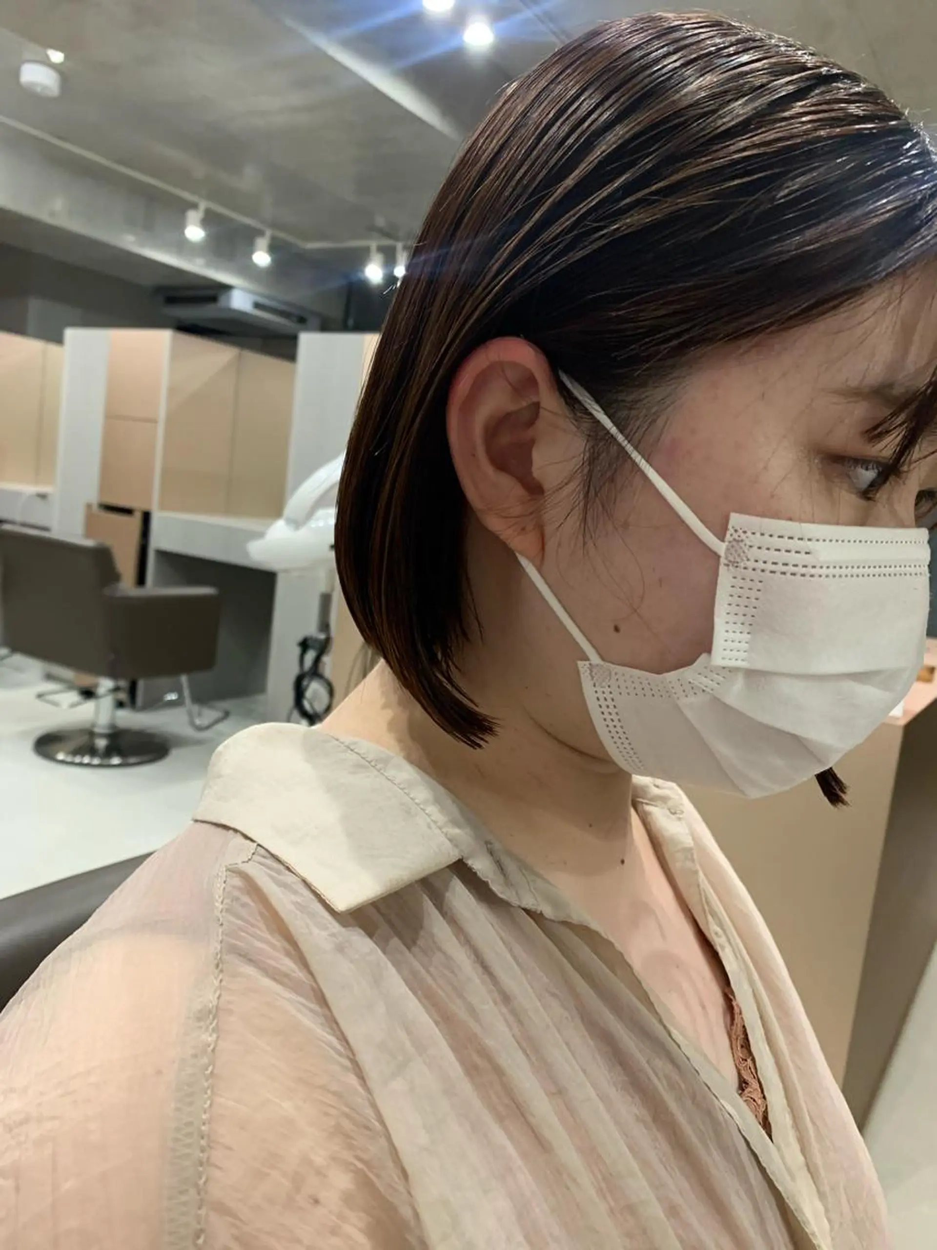 ショート カラー ボブパーマコテ巻き風 パーマNo1深江秀平のヘアスタイル