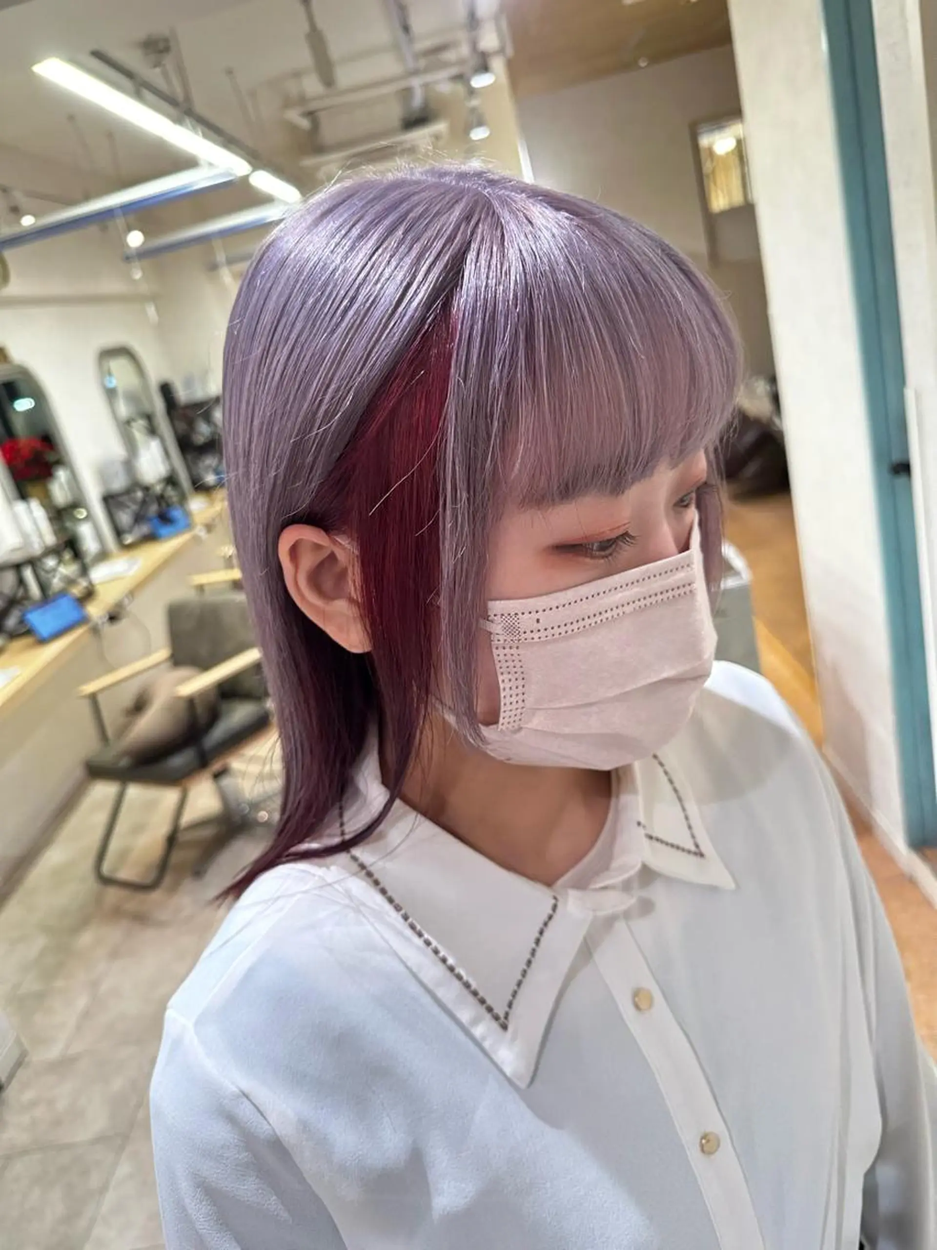 セミロング カラー デザインカラー🎨 下北沢 / 磯部のヘアスタイル