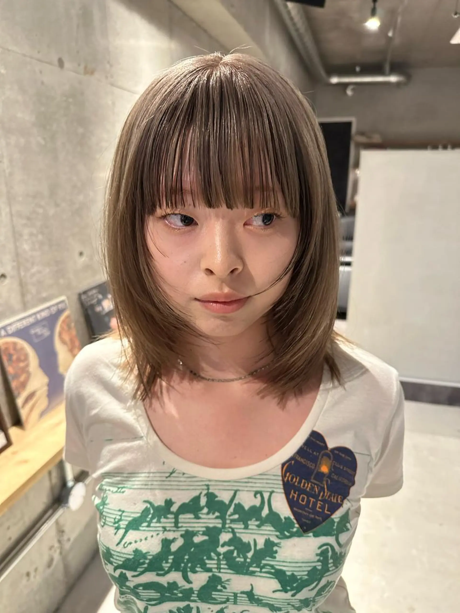 ミディアム 斎藤祐樹 /レイヤー/パーマのヘアスタイル