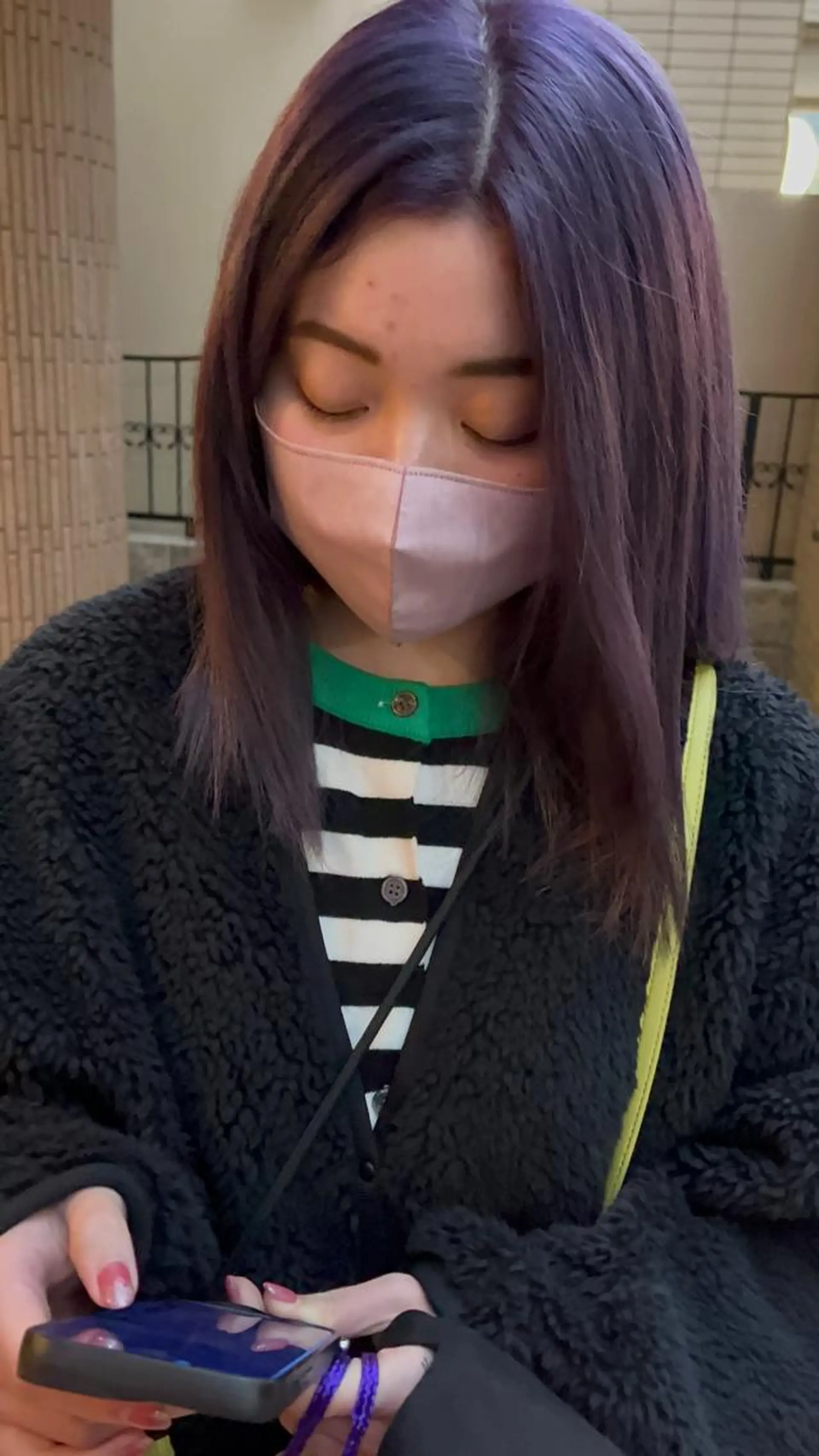 カラー 透明感カラー ラベンダーカラー えんぐちとも／透明感 カラー／博多ボブのヘアスタイル