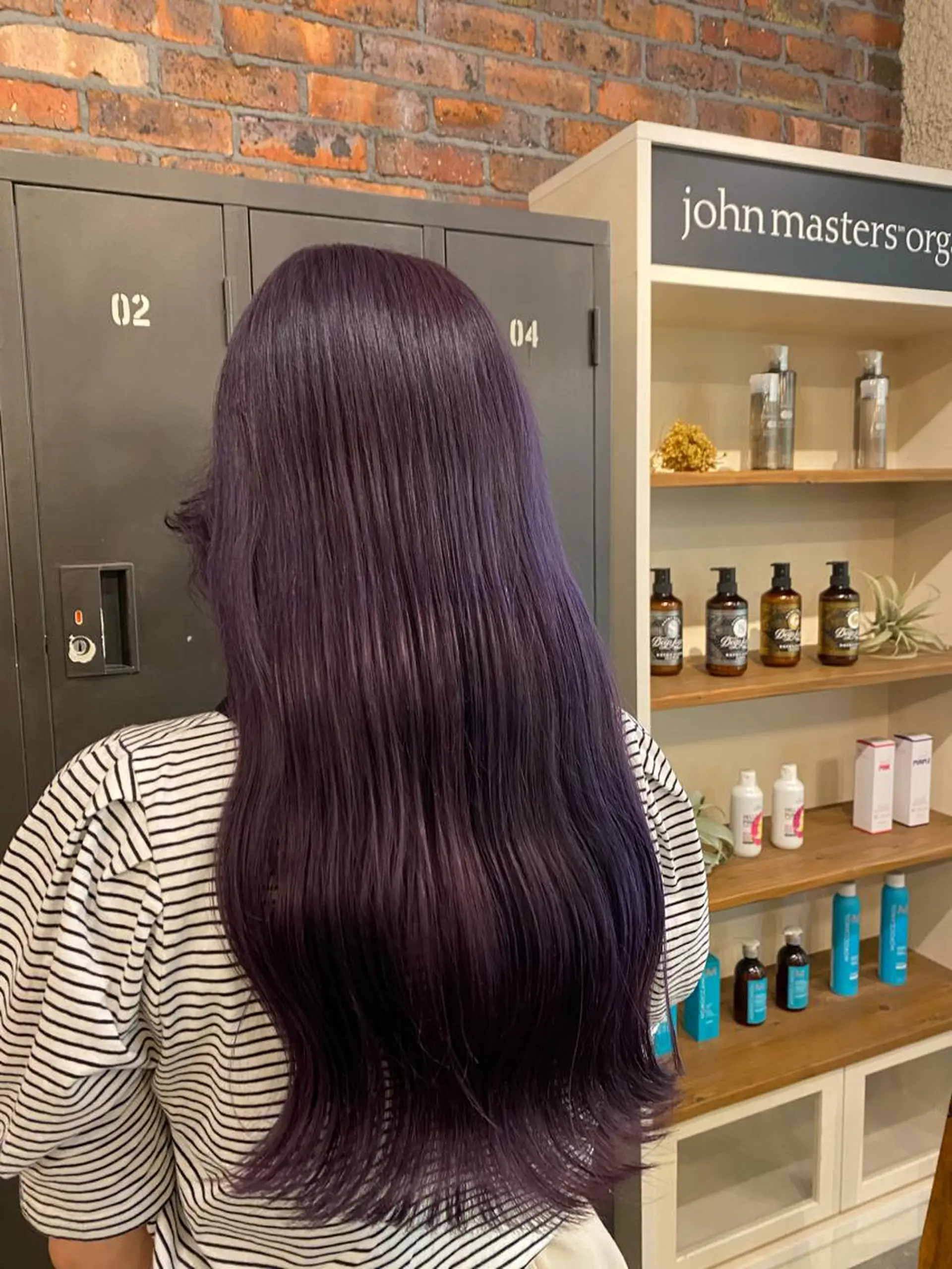 ロング カラー パープルカラー the BRIDGE 加藤みのりのヘアスタイル