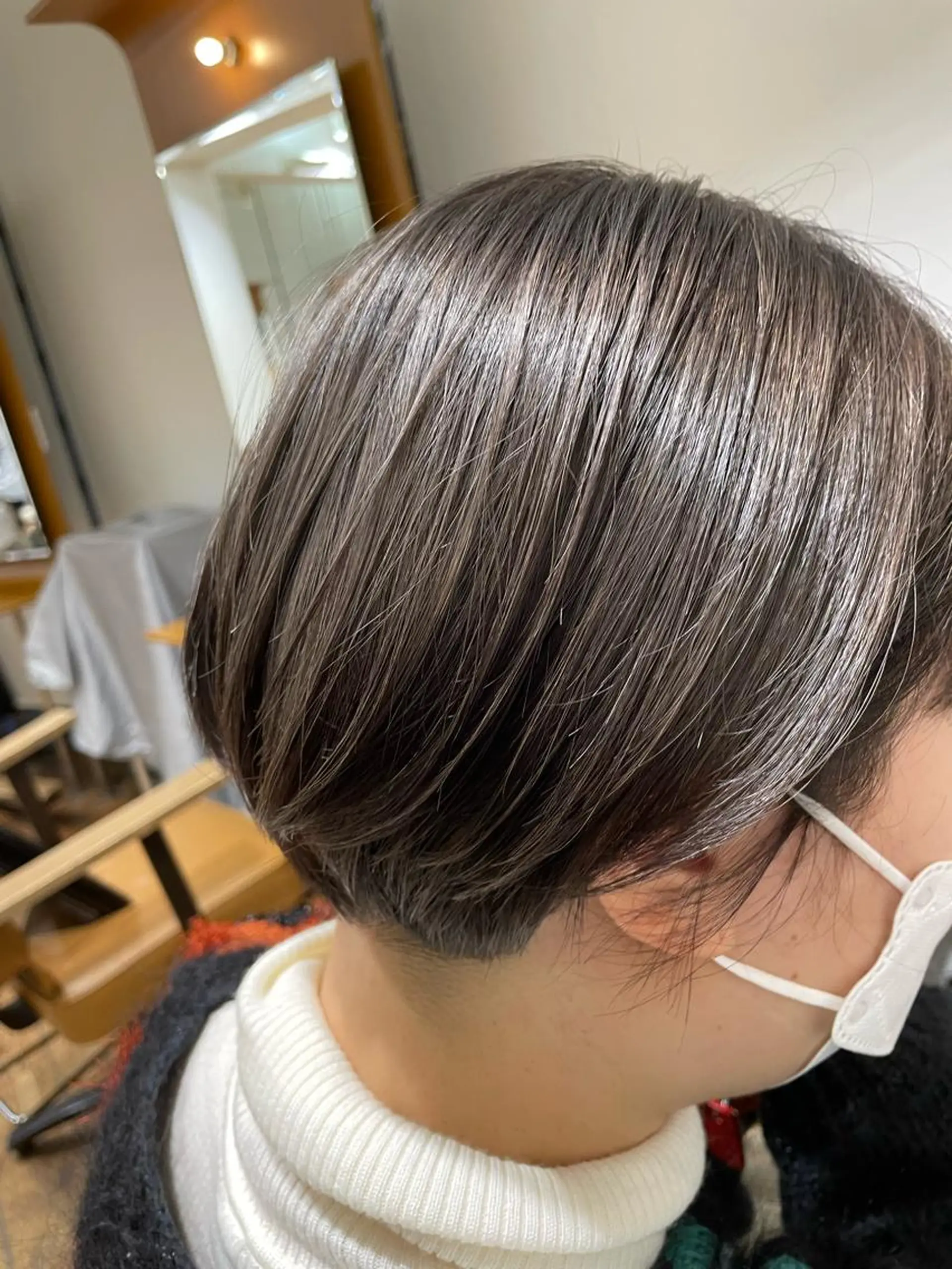 ショート カラー 透明感カラー グレージュ カット トリートメント マツゴウ　カズヤ/金 沢文庫／パーマのヘアスタイル