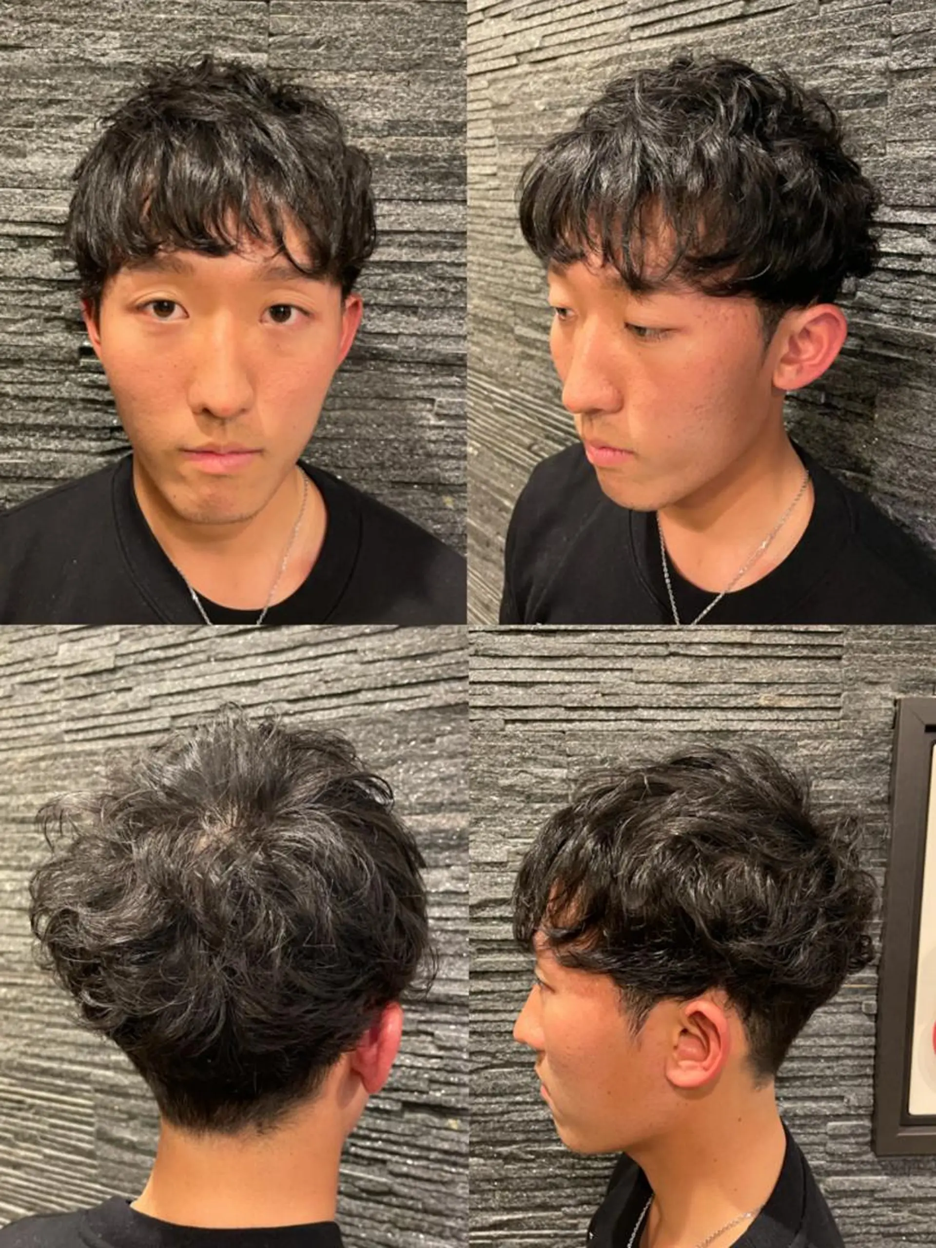 ショート メンズ メンズパーマ くせ毛 カット指名No1漆原 聡のヘアスタイル