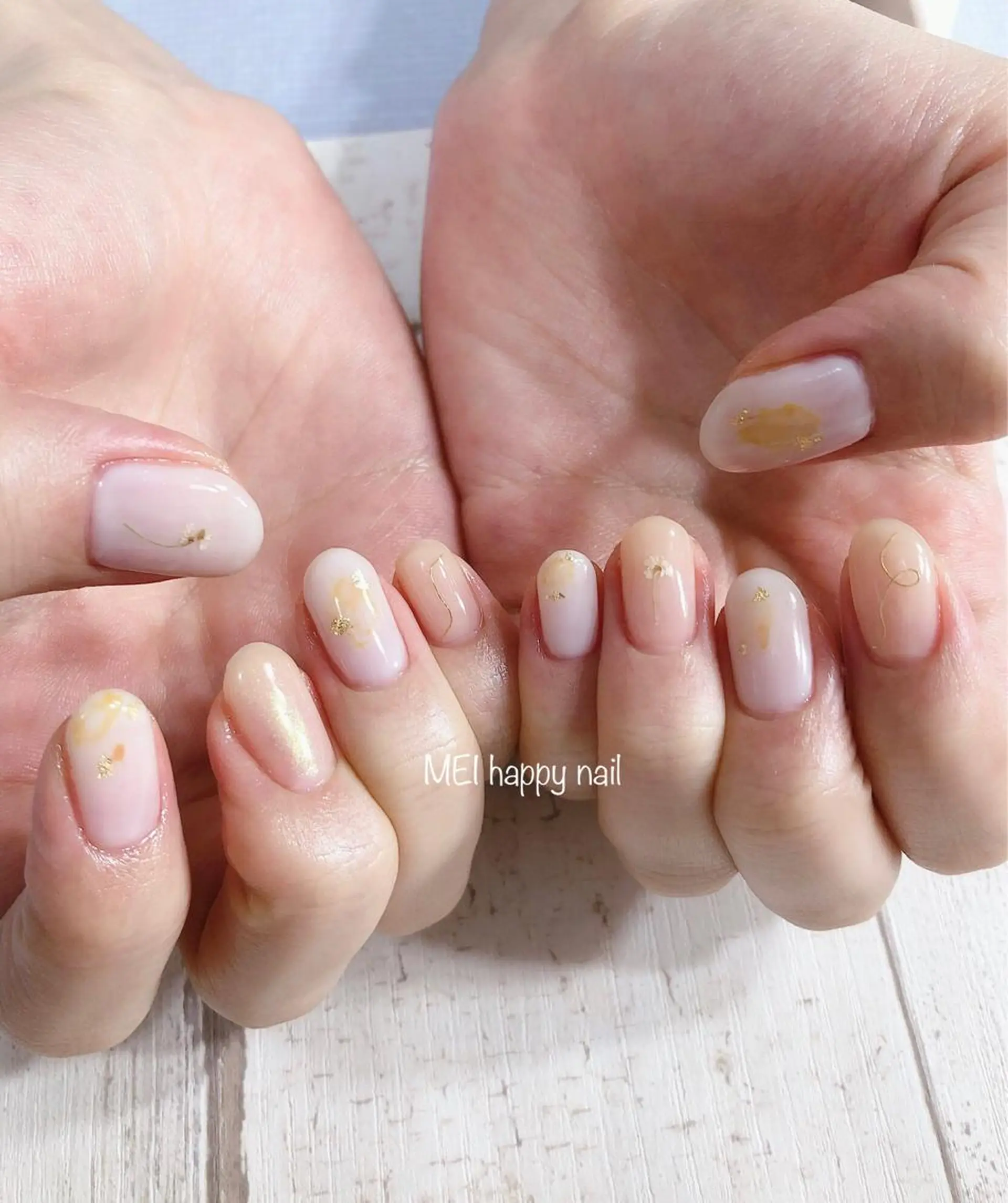 ネイル 北浦和 自爪育成ケアのネイルデザイン