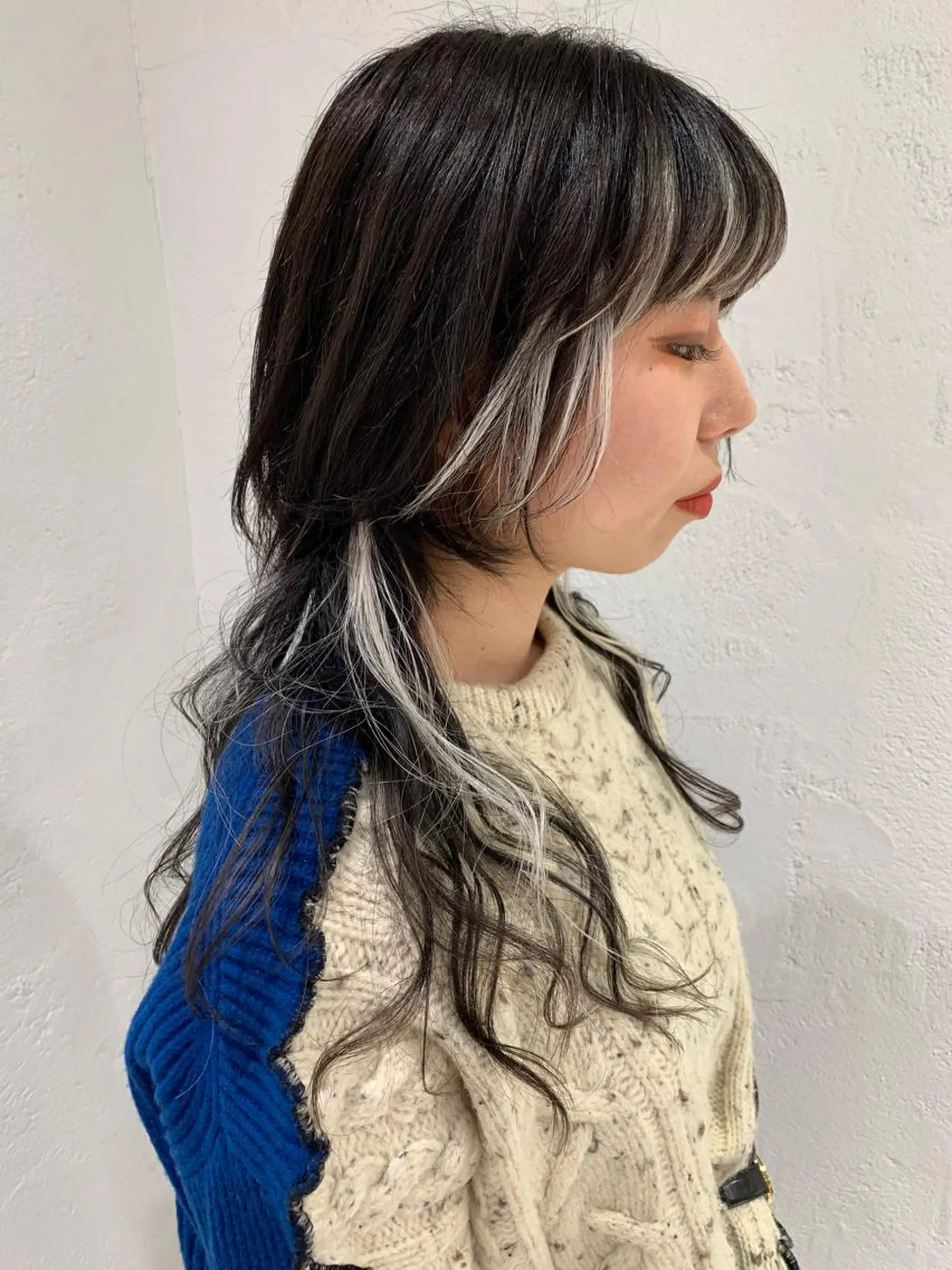 ロング カラー ブリーチ インナーカラー エクステ ロング ウルフカット 🫧透明感カラー/ ボブ/小笠原🪽のヘアスタイル