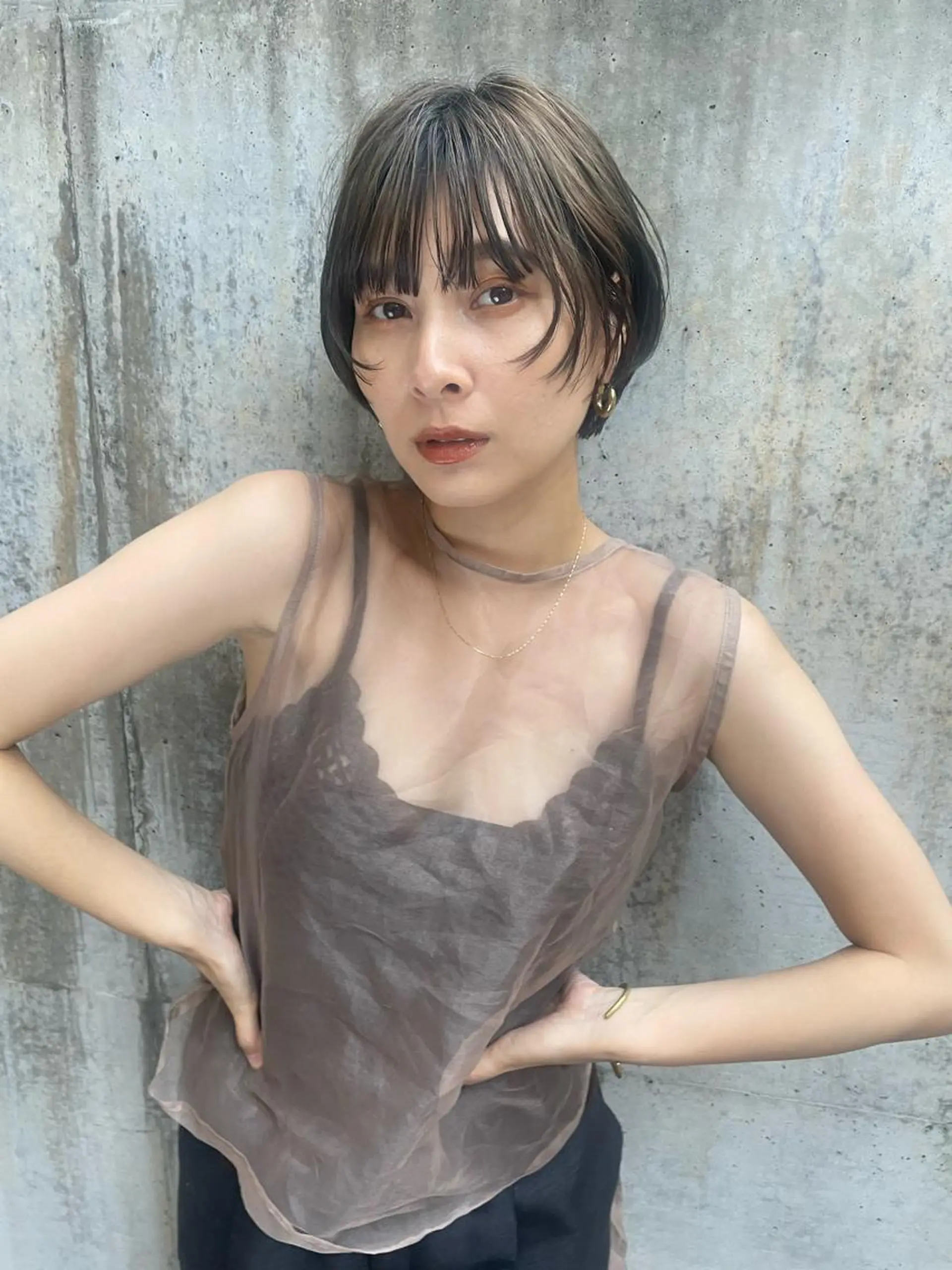 ショート カラー カット ヘアカラー トリートメント ショート/ボブ専門 宮脇美奈/南船場のヘアスタイル