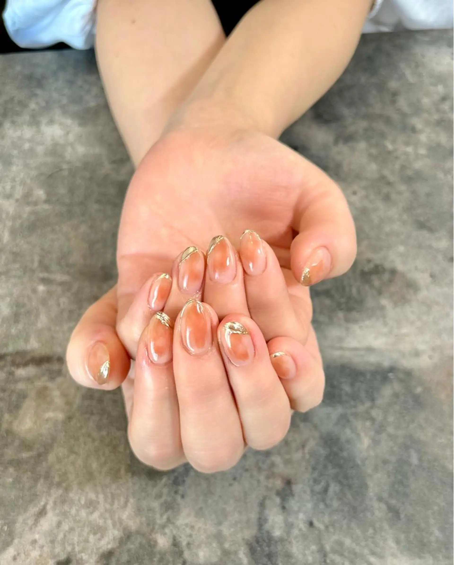 ネイル フラワーネイル フレンチネイル ジェルネイル ガラスフレンチ 大理石ネイル(マーブル) nail salon amanoのネイルデザイン