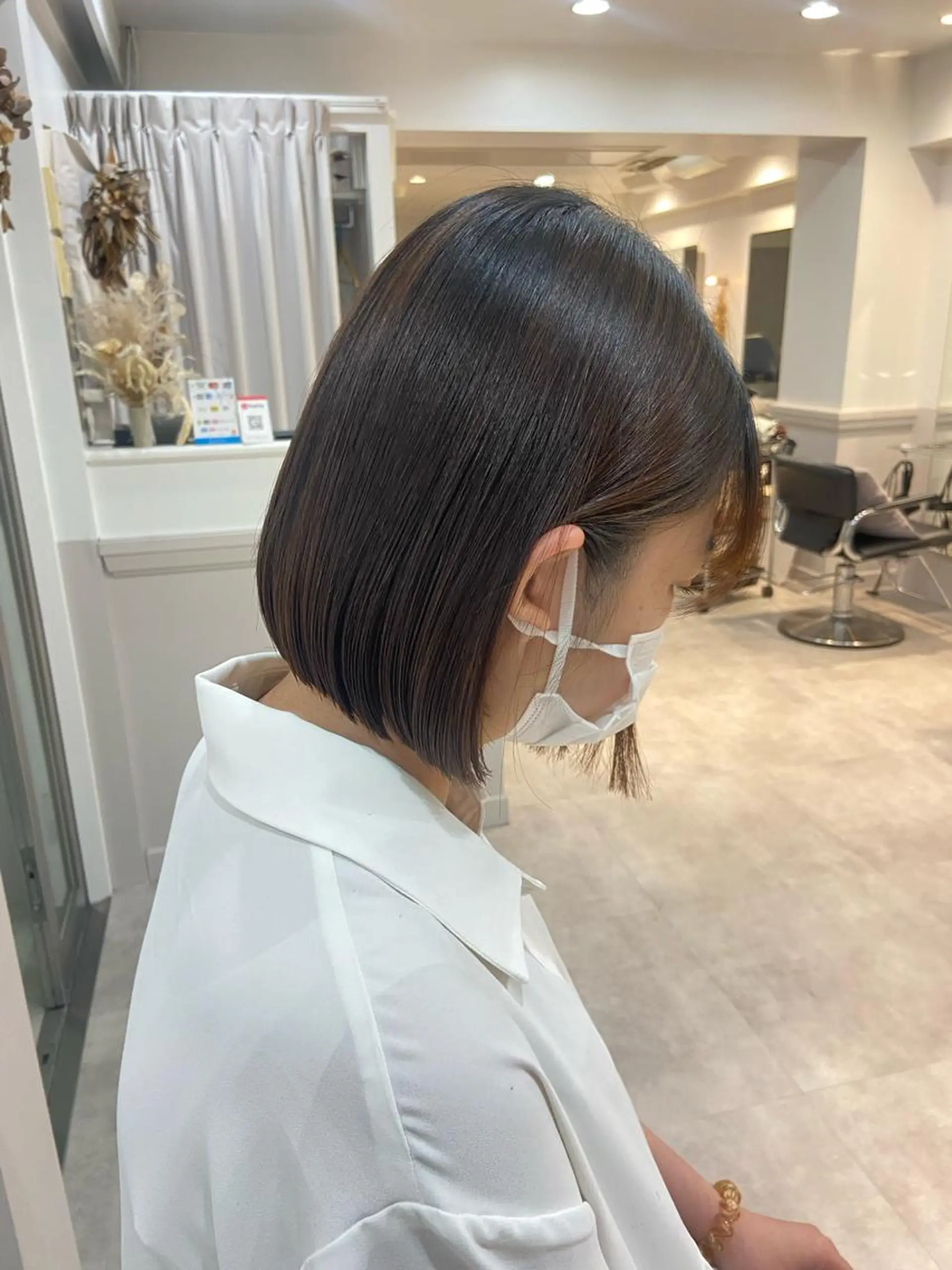 ミディアム 縮毛矯正 山下夕月 ショート🫧ボブのヘアスタイル