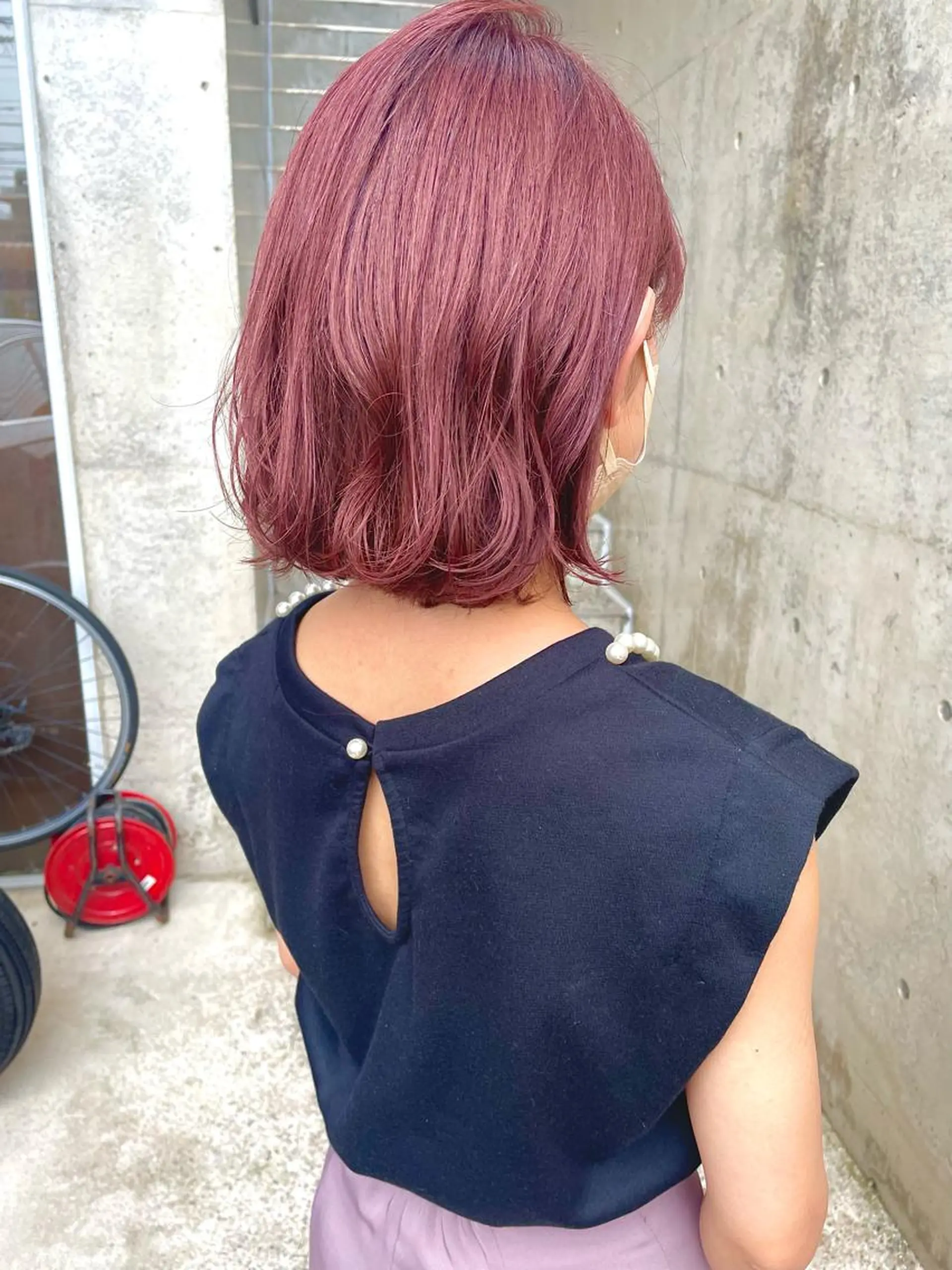ミディアム カラー ピンクカラー カット ヘアカラー トリートメント hair  design  ALBERO所属・日高 香織のヘアスタイル