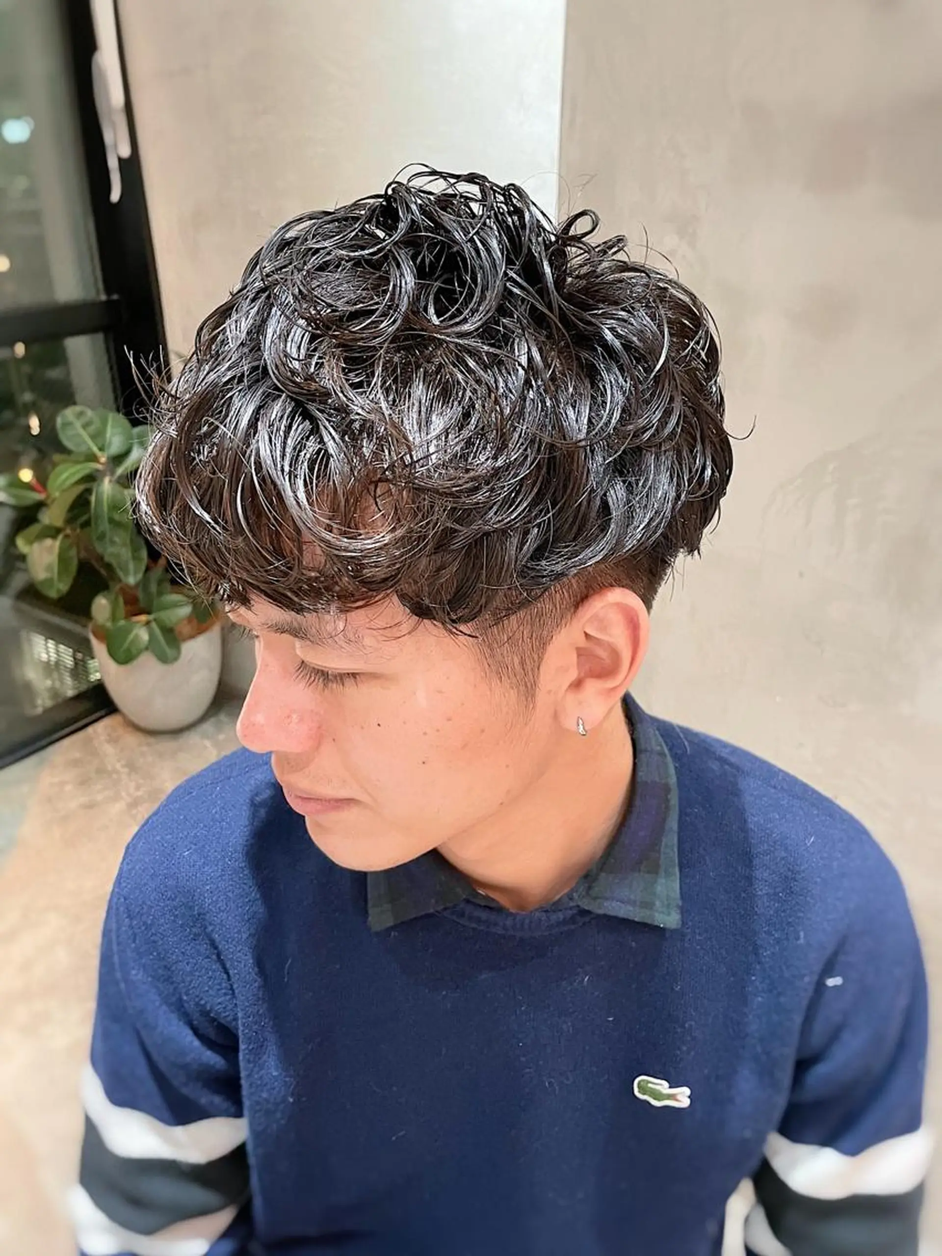 ショート パーマ メンズ メンズパーマ カット パーマ トリートメント 波巻きスパイラルパー マ/シャドウパーマ駿のヘアスタイル