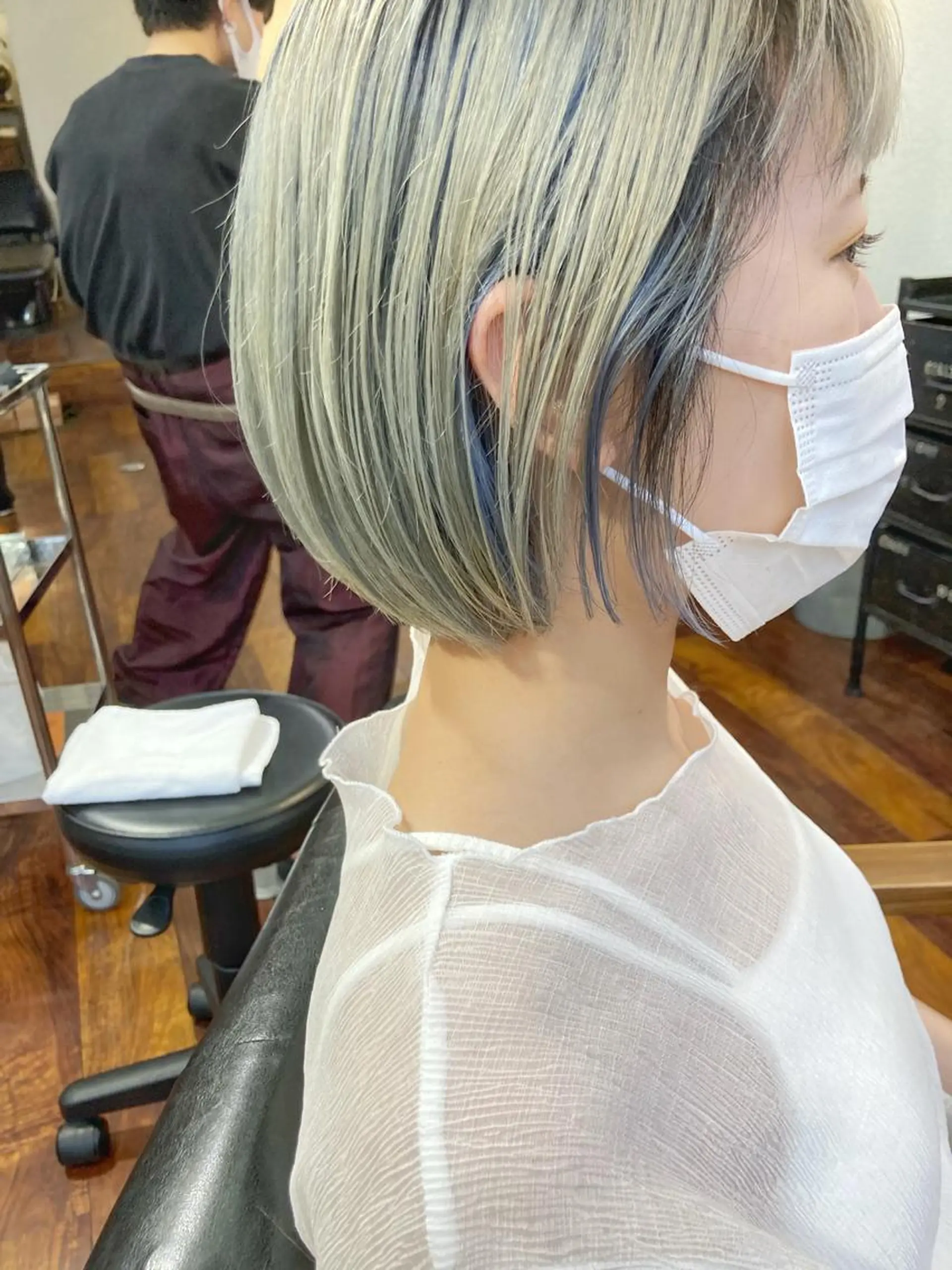 ミディアム カラー インナーカラー ヘアカラー 小木曽智美 /ボブ/ショートのヘアスタイル