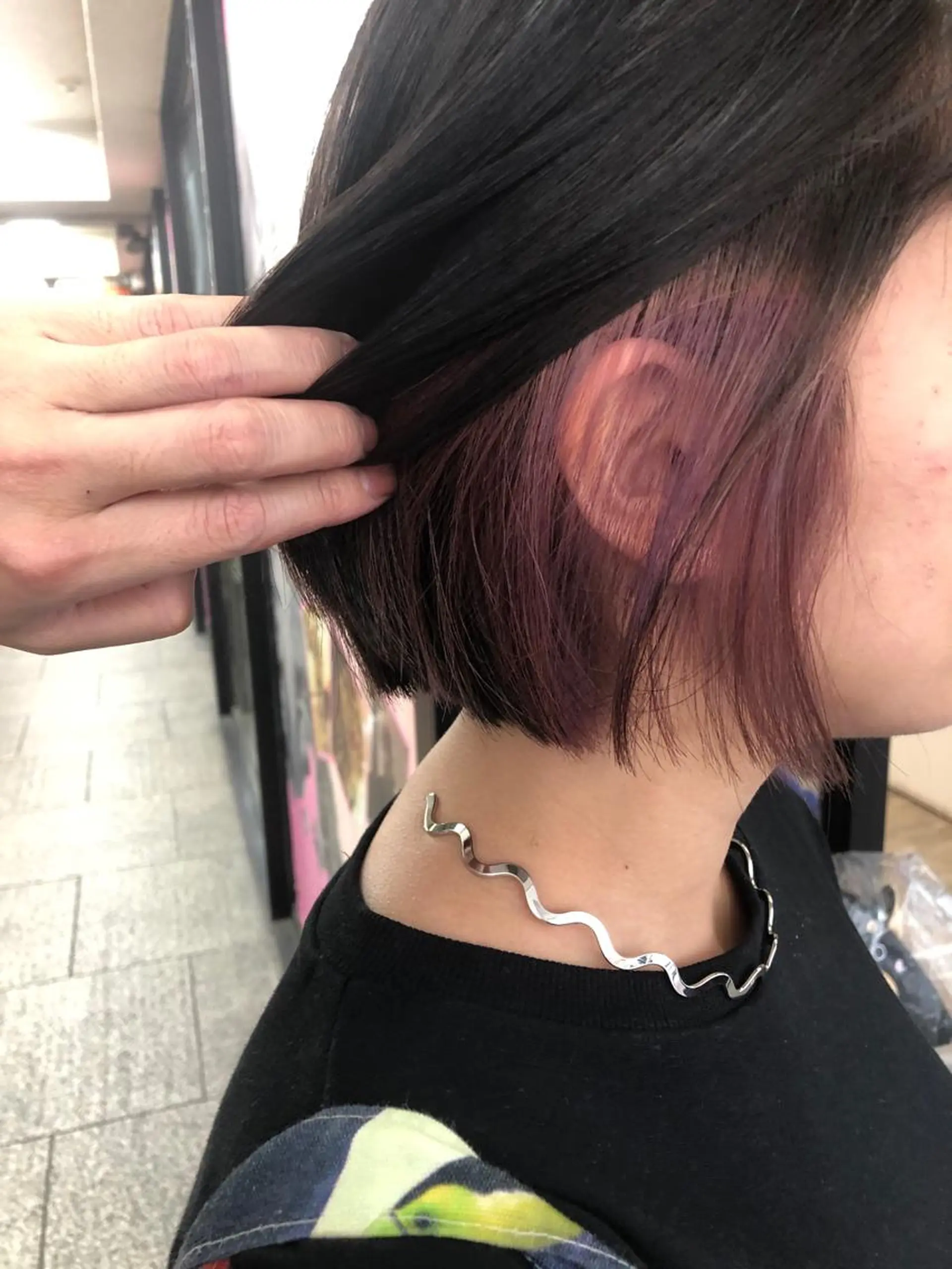 ショート カラー ブリーチ ラベンダーカラー ラベンダーピンク ピンクカラー カット ヘアカラー トリートメント JILBLAN京都 ショート/ハイライトのヘアスタイル