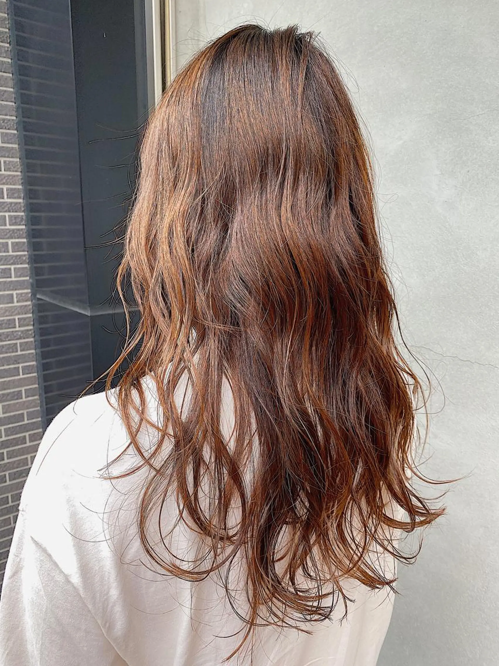 ロング カラー パーマ ヘアアレンジ 🍀髪質改善 ケアカラーrootsのヘアスタイル