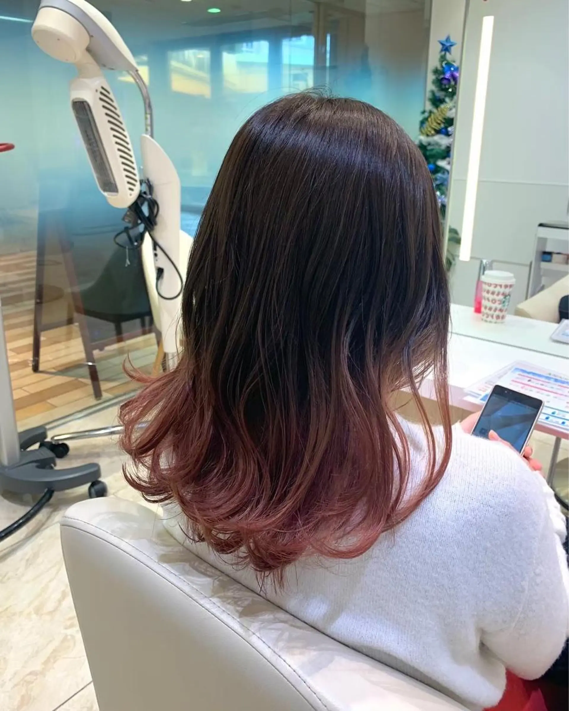 セミロング カラー 波巻パーマ/毛流れ パーマ☘️りゅうせいのヘアスタイル